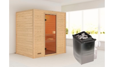 Sauna »"Sonja" mit bronzierter Tür Ofen 9 kW integr. Strg«