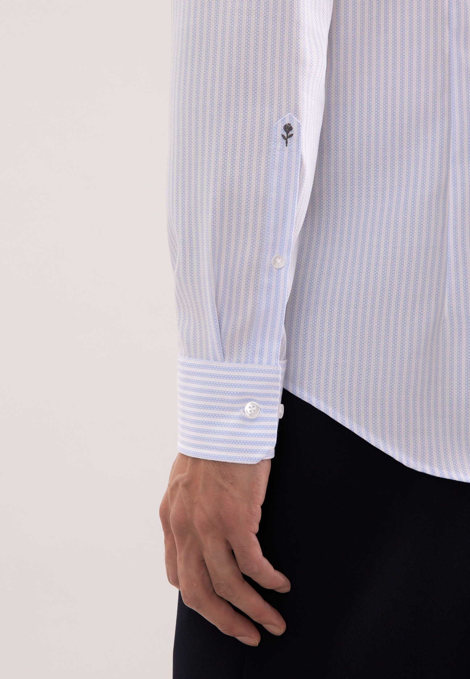 seidensticker Businesshemd »Schwarze Rose« X-Slim 1/1 Kentkragen Gestreift