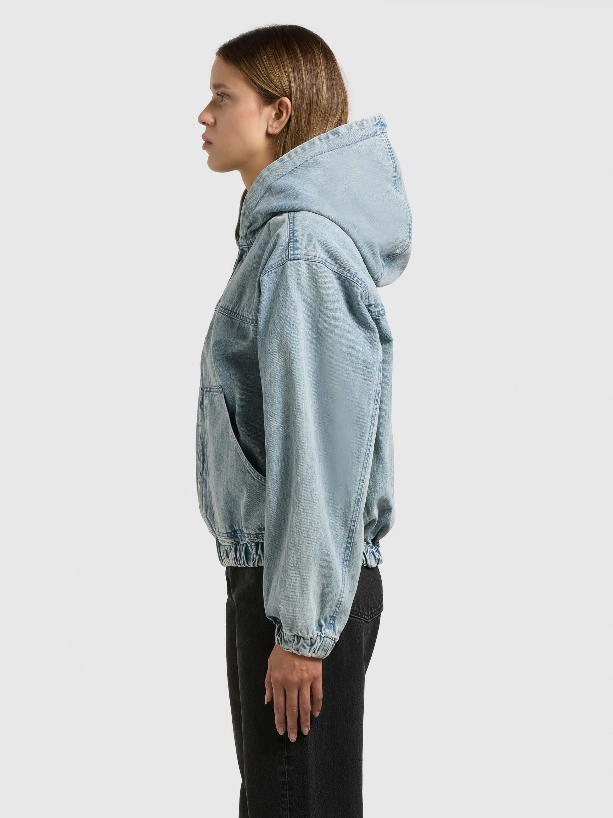 khujo Jeansjacke »Jeansjacke Gretel« mit Kapuze Modische Jacke in Jeans-Optik