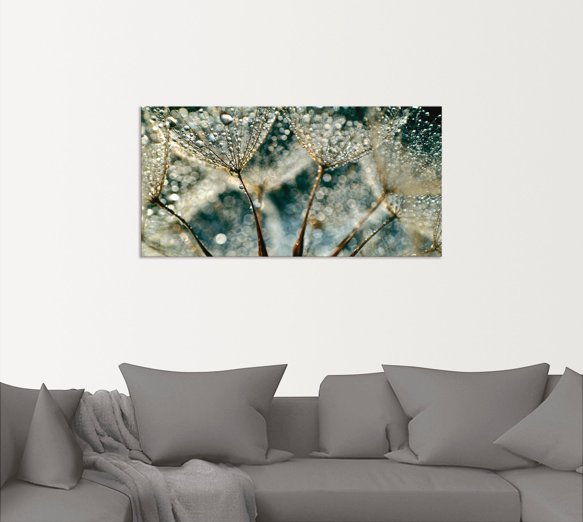 Artland Wandbild »Pusteblume Regenschauer«, Blumen, (1 St.), als Alubild, Outdoorbild, Leinwandbild, Poster, Wandaufkleber