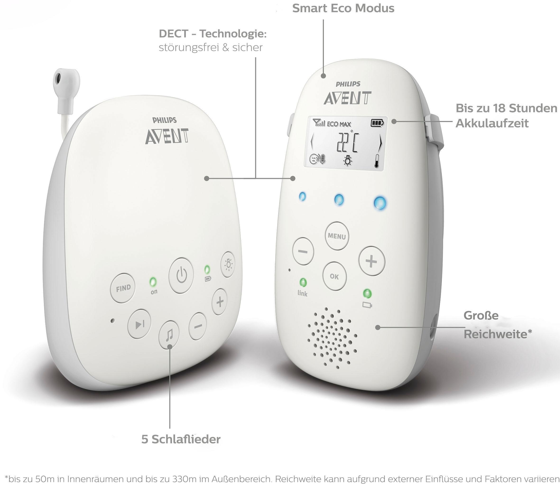 OTTO und Babyphone AVENT Nachtlicht bei »SCD713/26«, Gegensprechfunktion mit Philips