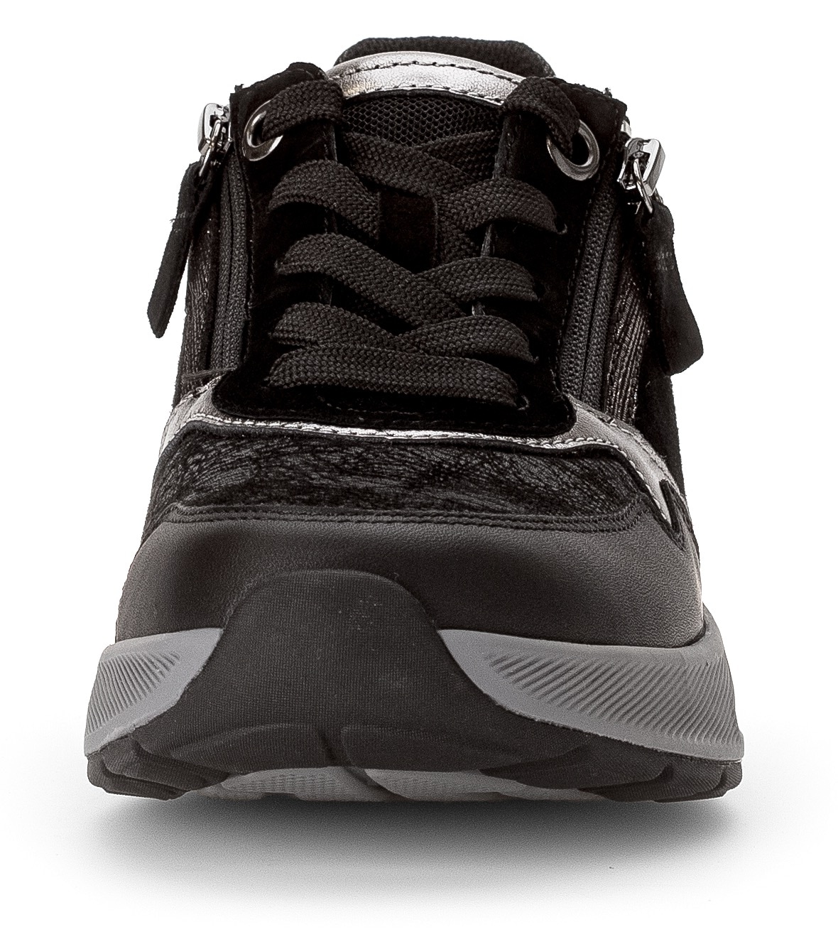 Gabor Rollingsoft Keilsneaker, Keilabsatz, Freizeitschuh, Halbschuh, Schnürschuh, Kontrastbesätze