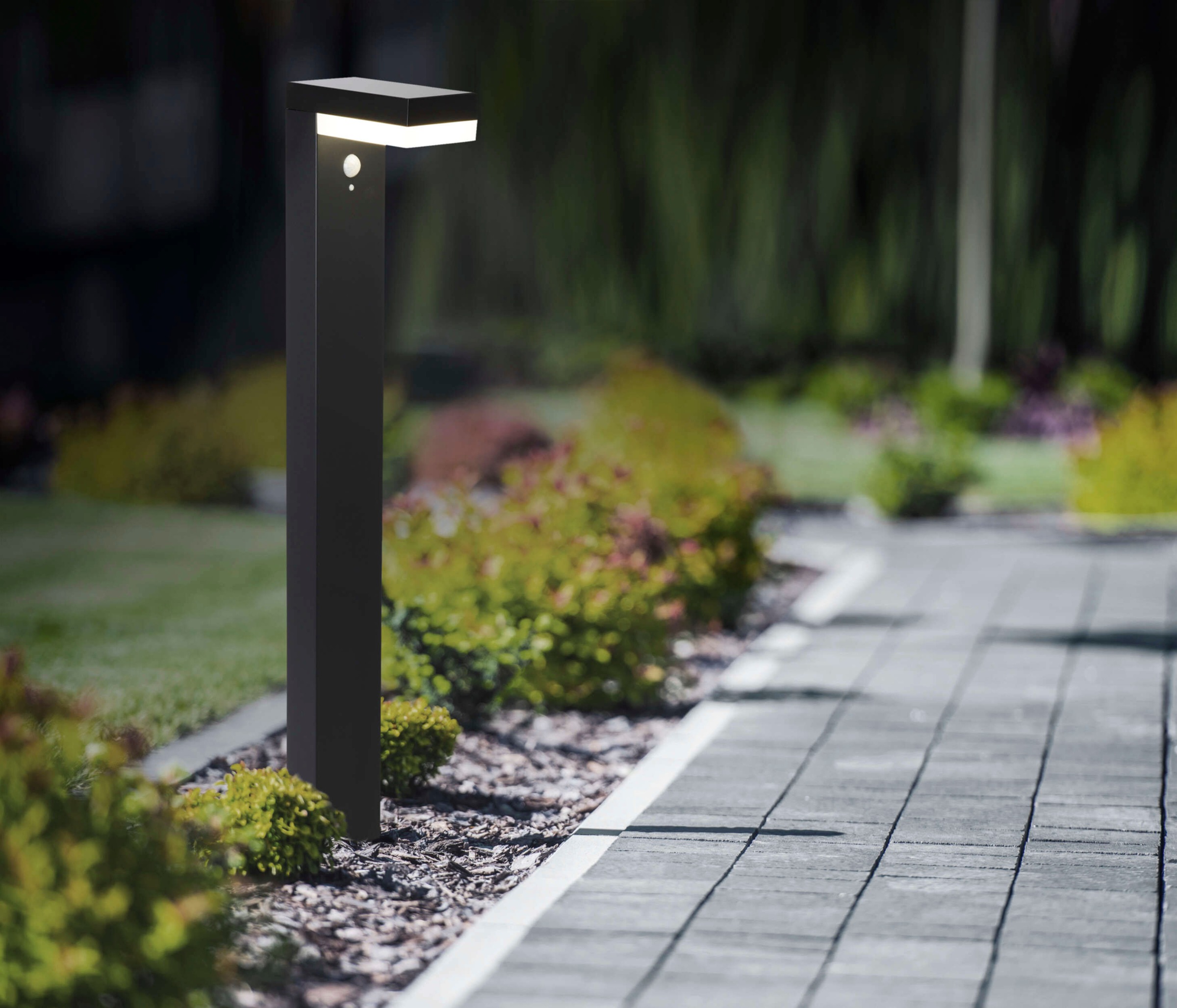 näve LED Solarleuchte »Filius«, 1 flammig, Leuchtmittel LED-Modul | LED fest integriert, incl. Bewegungsmelder 90°, max. 8m, 3 Funktions-Modi wählbar, h: 50cm