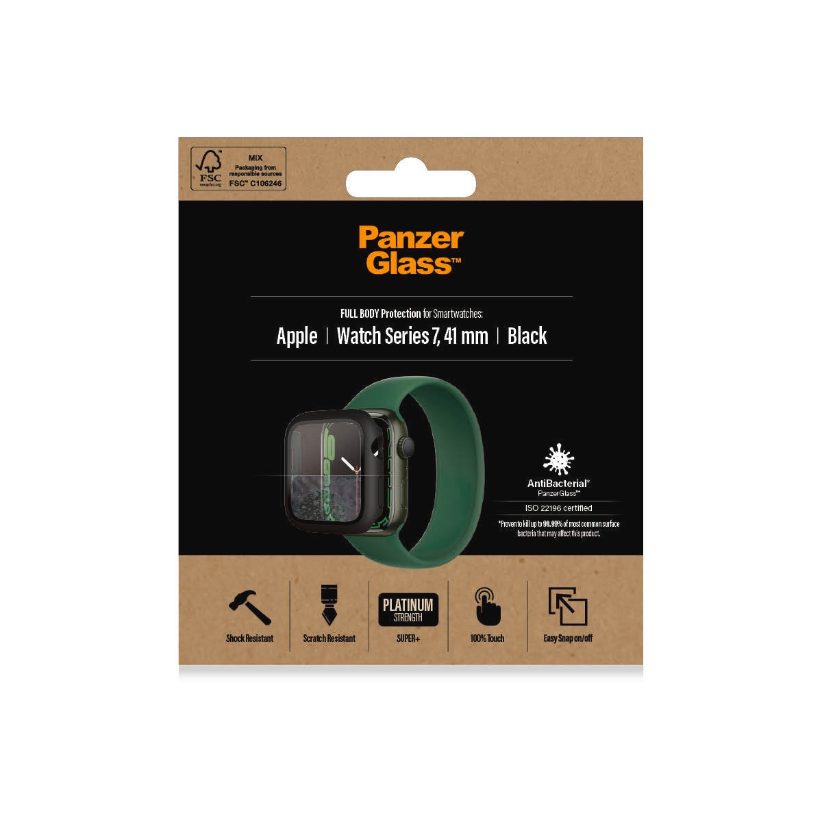PanzerGlass Displayschutzglas »Full Body«, für Apple Watch 7 41mm-Apple Watch 8 41mm, passend für Apple Watch 7, 8 Series 41mm