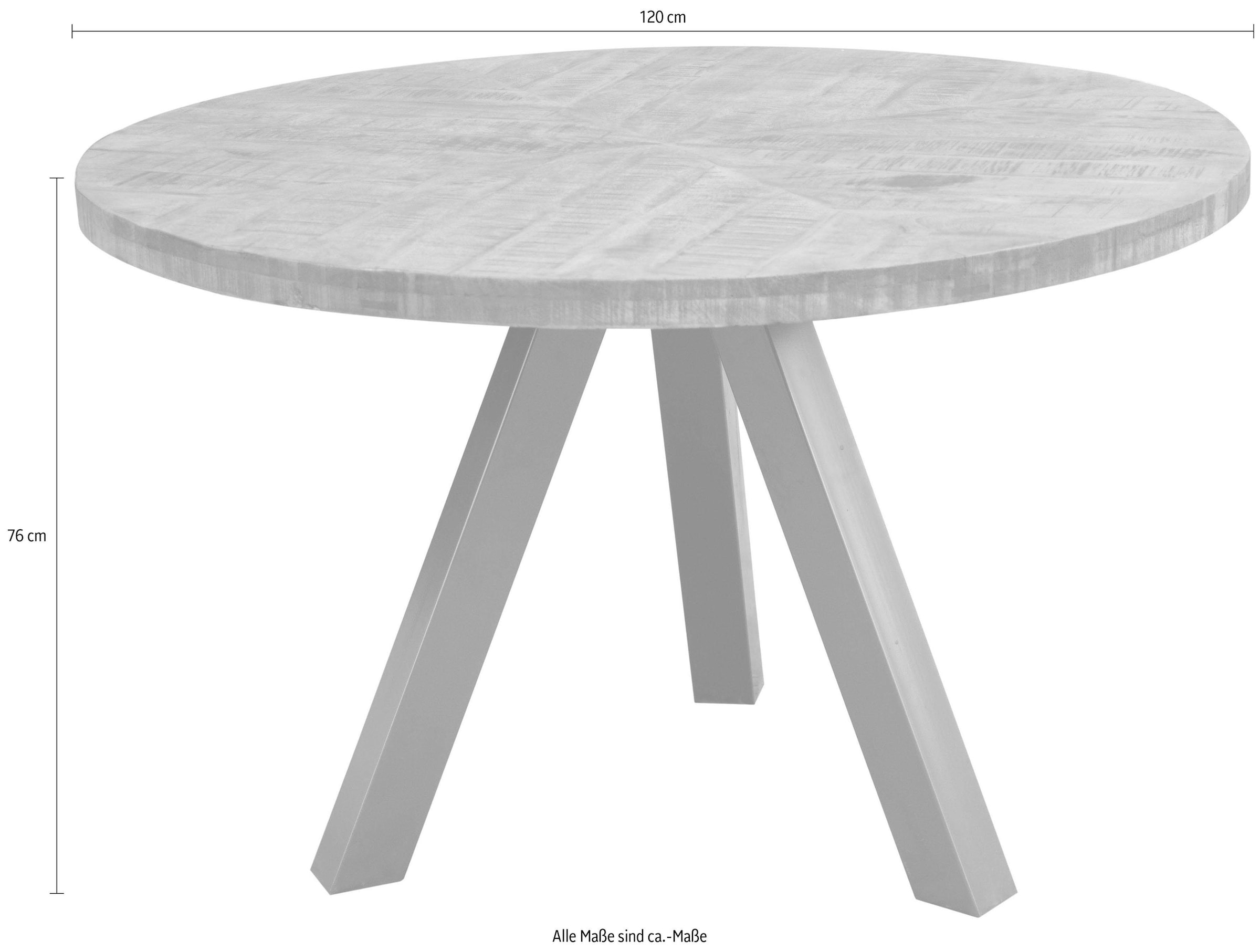 SIT Esstisch »Tops&Tables« mit Massivholzplatte aus Mangoholz, runder Tisch