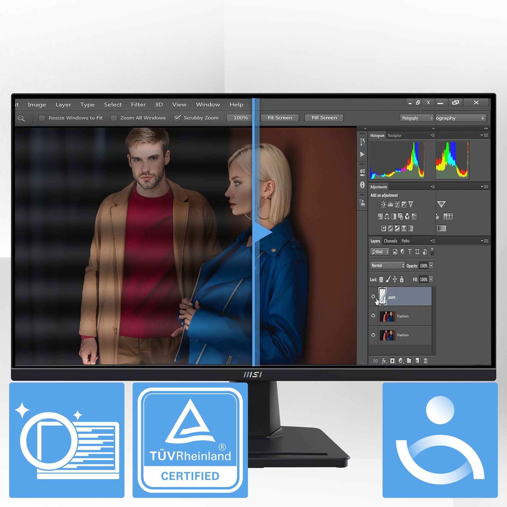 MSI LED-Monitor »PRO MP245G« 60,5 cm/24 ″  1920 x 1080 px Full HD 1 Reaktionszeit 100 Hz neigbar, 3 Jahre Herstellergarantie