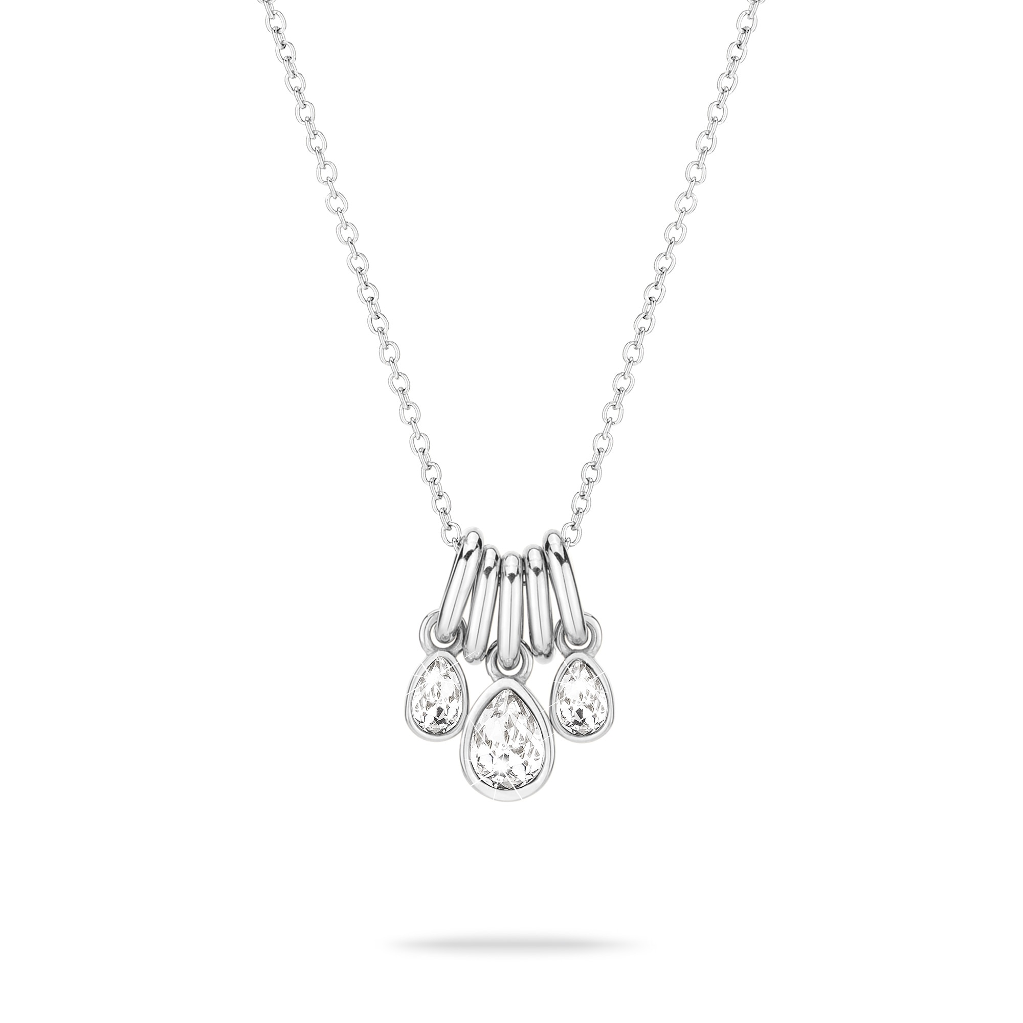 Echtzeit Kette mit Anhänger »Schmuck Geschenk Edelstahl Halskette Like Diamonds Tropfen« mit Glasstein