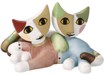 Goebel Dekofigur »Rosina Wachtmeister - Cats Adelia e Ottavio«, Sammelfigur, Tierfigur