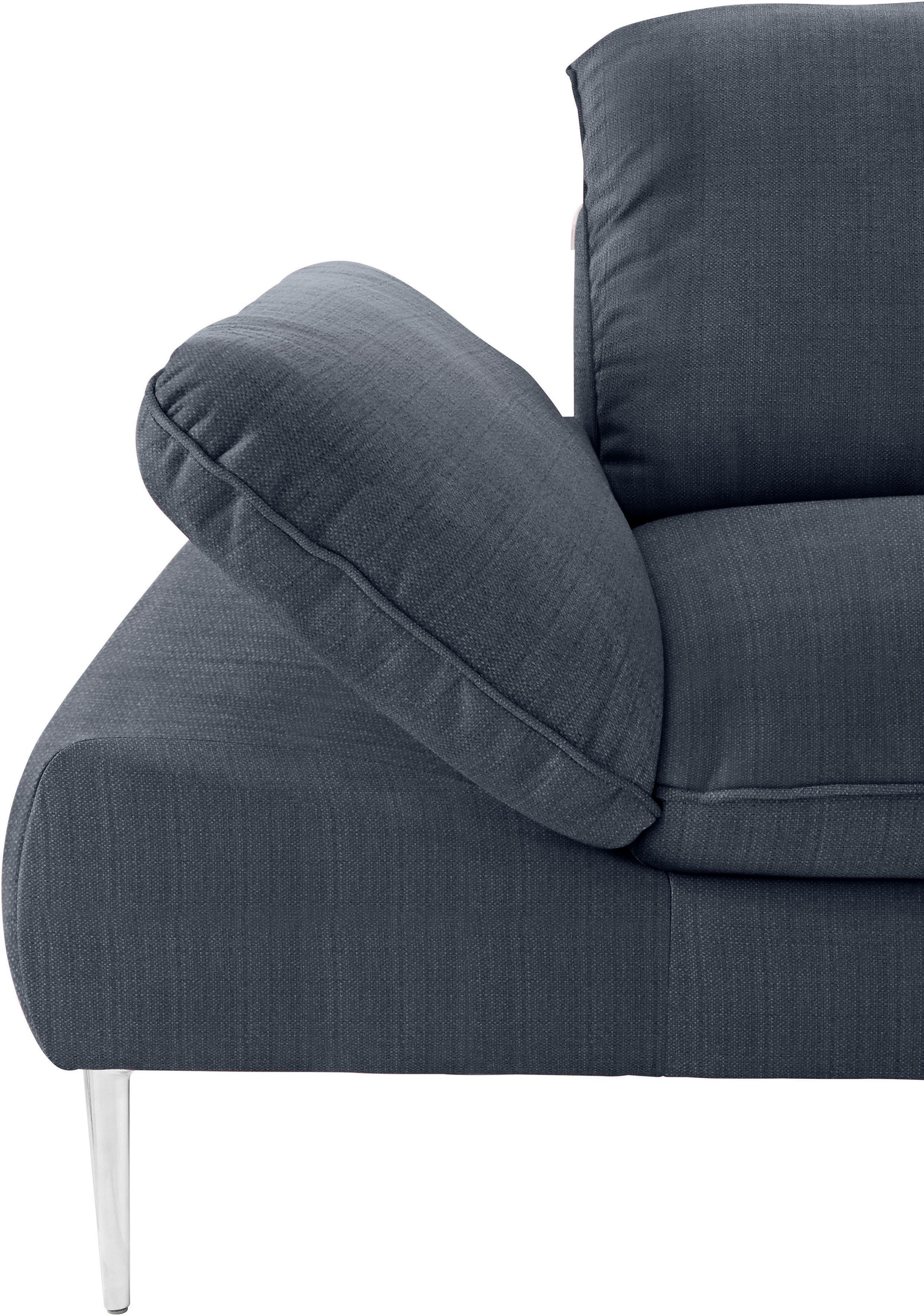 W.SCHILLIG Ecksofa »enjoy&MORE, Designsofa, elegant und bequem, L-Form«, mit Sitztiefenverstellung, Füße Chrom glänzend, Breite 310 cm