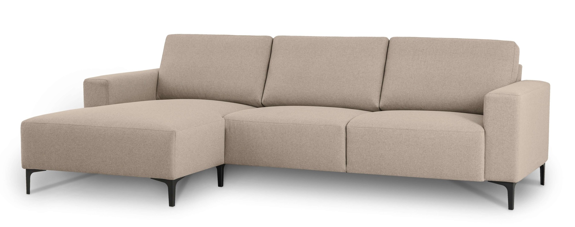 Home affaire Ecksofa »Tournon, L-Form, Breite 262 cm, Webstoff, Chenille«, Designsofa im nordischen Stil, Wellenunterfederung, Metallfüße