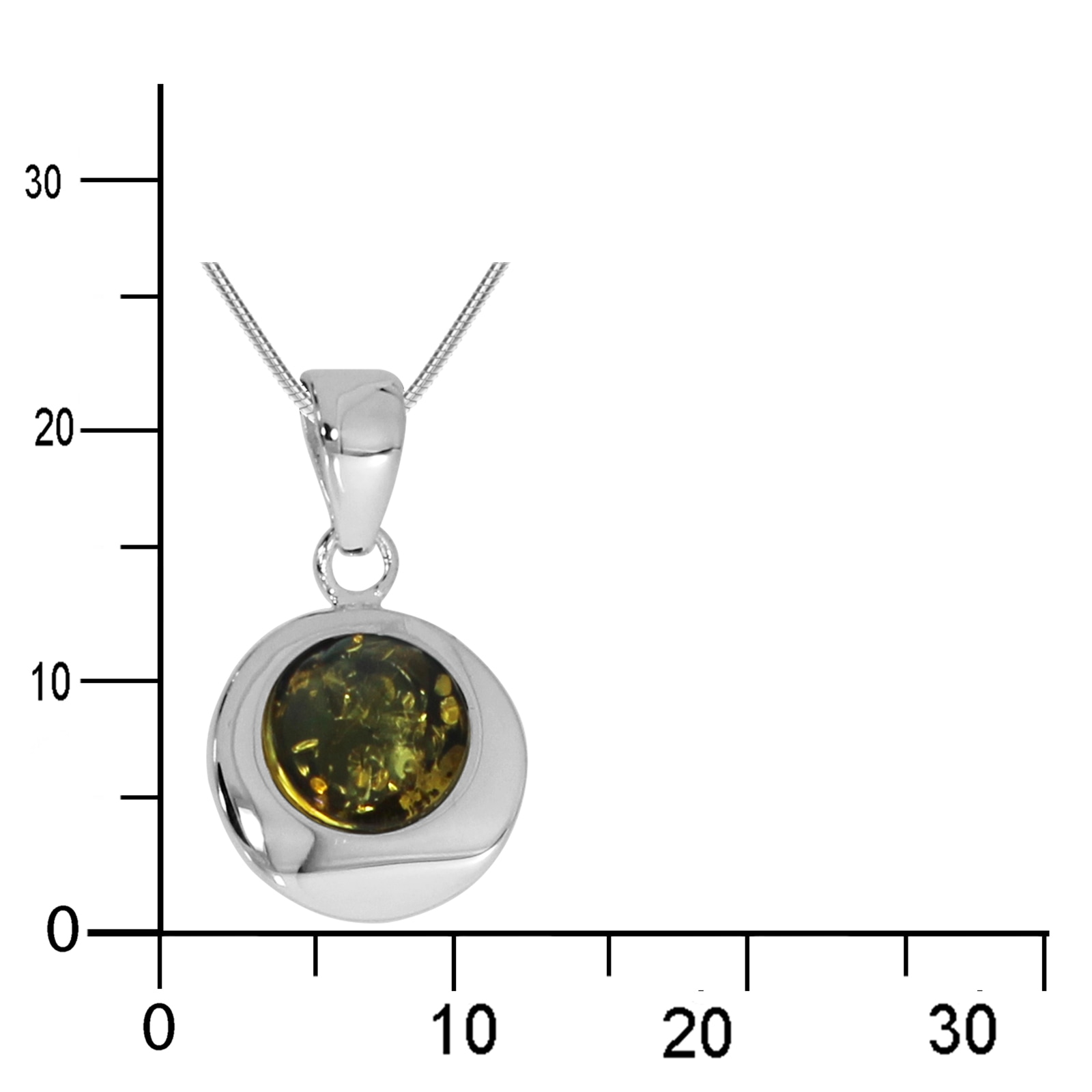 OSTSEE-SCHMUCK Kette mit Anhänger »- Alina 12 mm - Silber 925/000 - Bernstein«