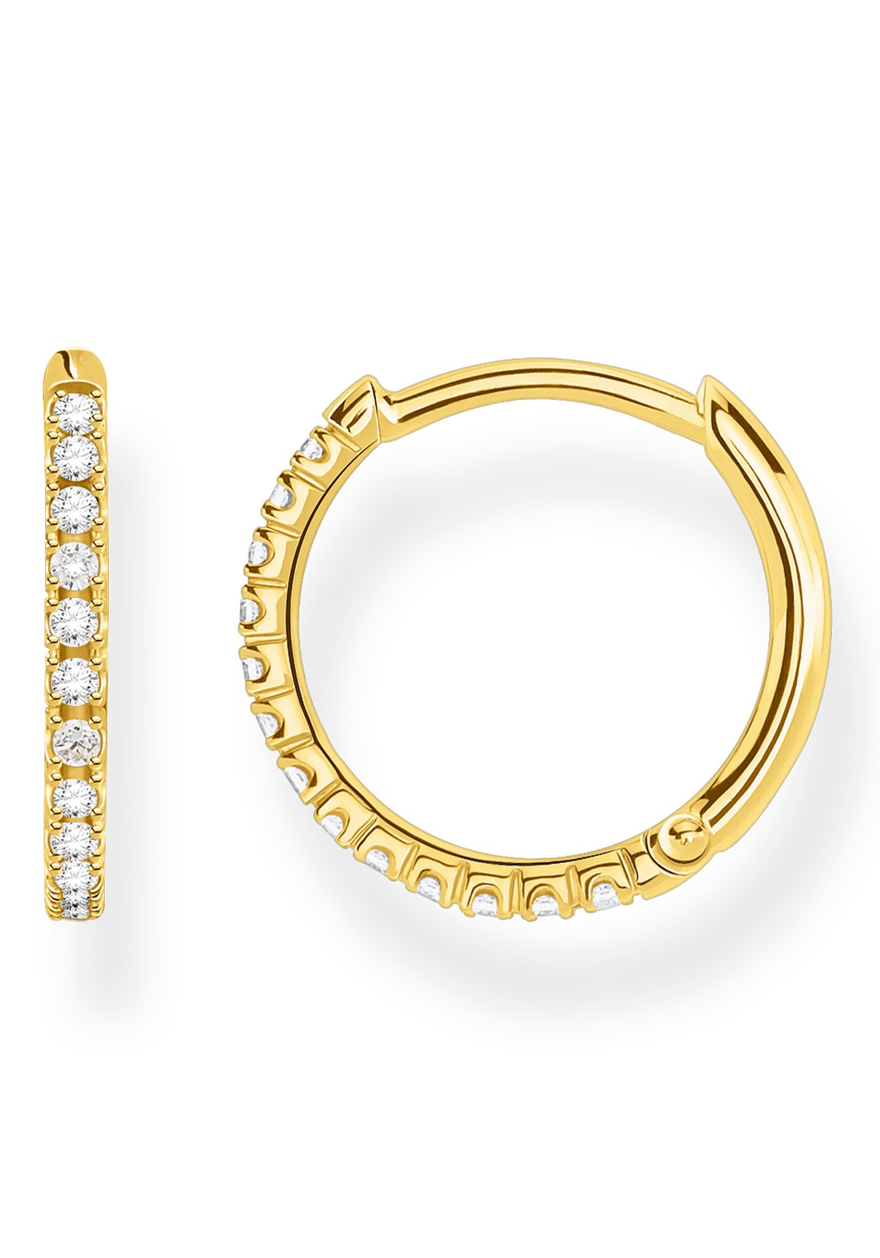 THOMAS SABO Single-Creole »weiße Steine, CR657-414-14«, mit Zirkonia