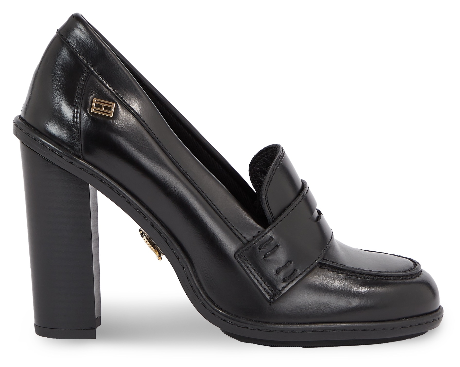 Tommy Hilfiger High-Heel-Pumps »TOMMY ESSENTIAL LOAFER PUMP«, mit modischem Zierriegel