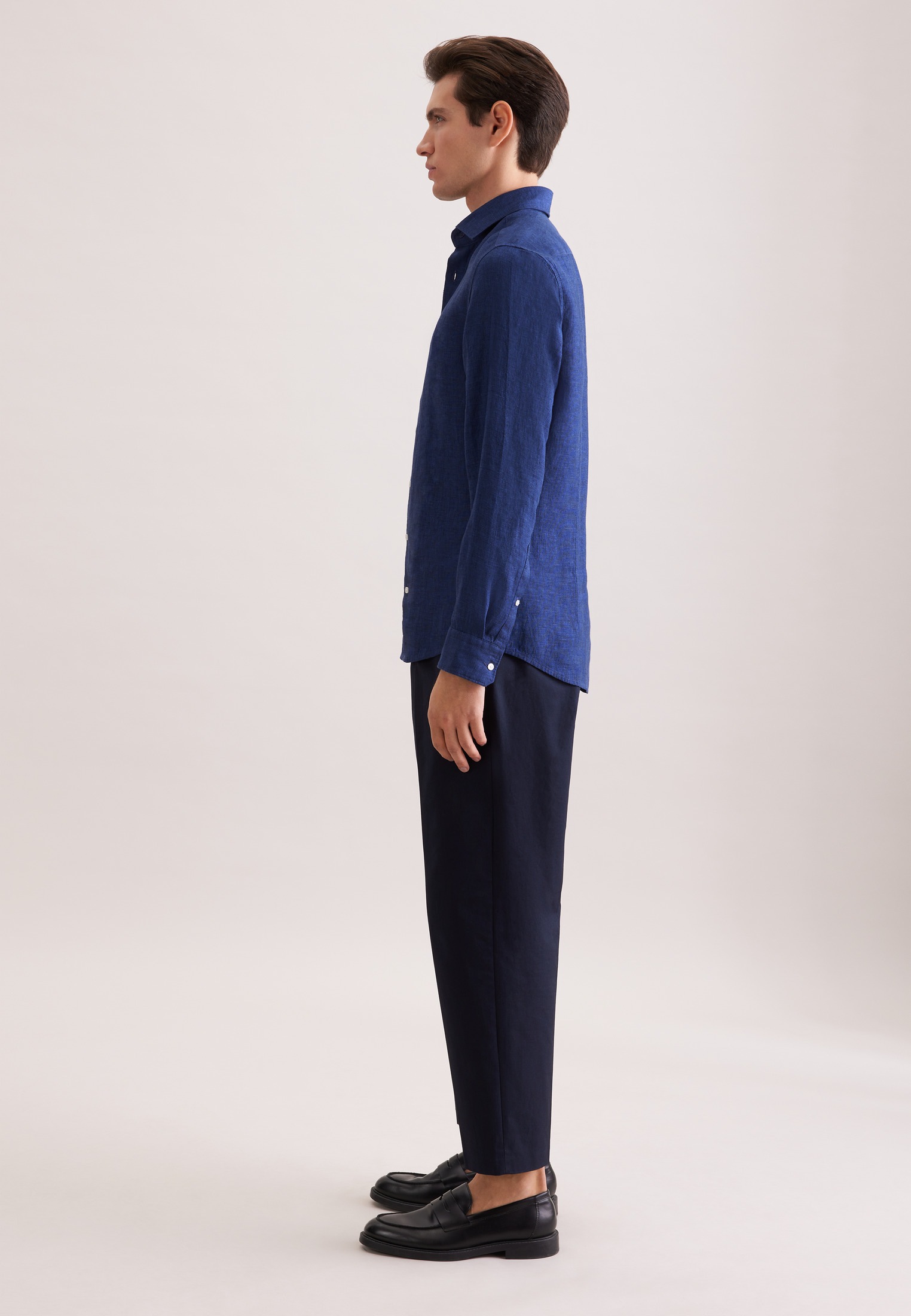 seidensticker Leinenhemd »Schwarze Rose« Slim 1/1 Kentkragen Uni