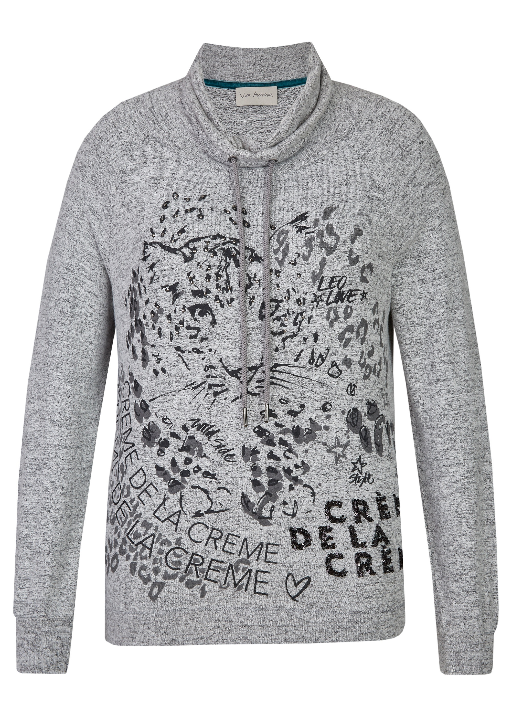 VIA APPIA Lässiger Pullover Crème de la crème Plus Size