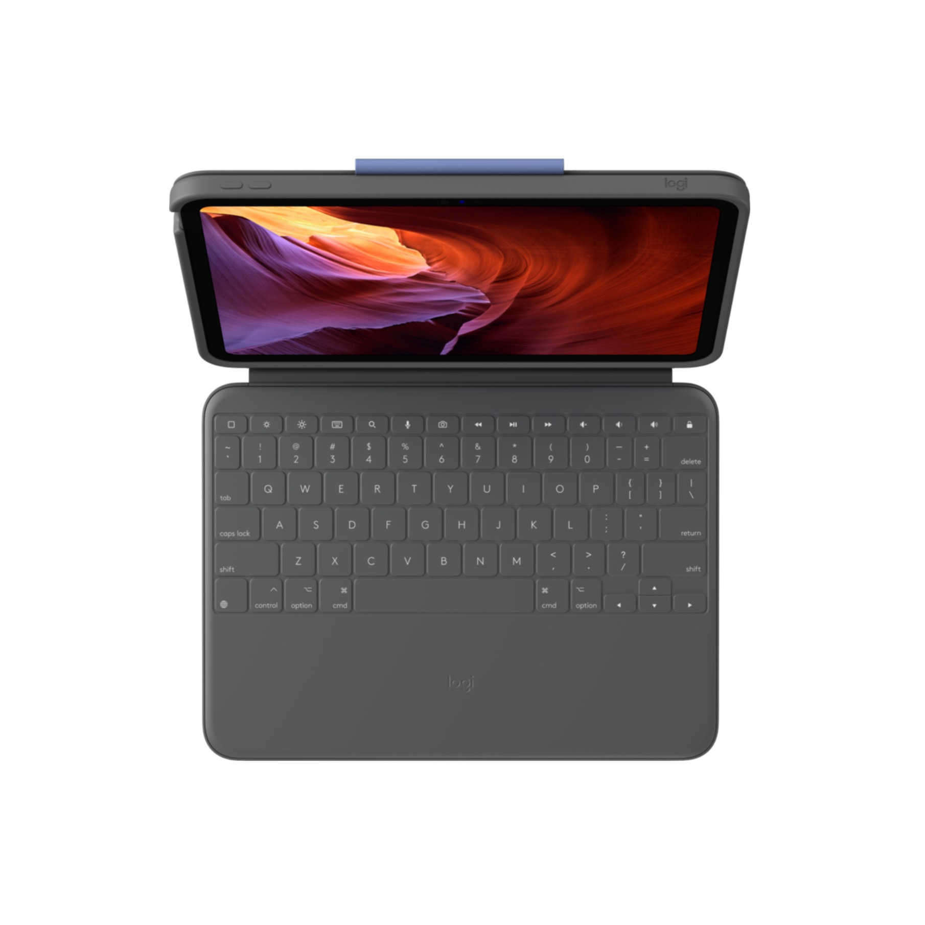 Logitech Tastatur »Rugged Folio«, (Angenehmes Tippen-Magnetverschluss-verstellbare Füße)