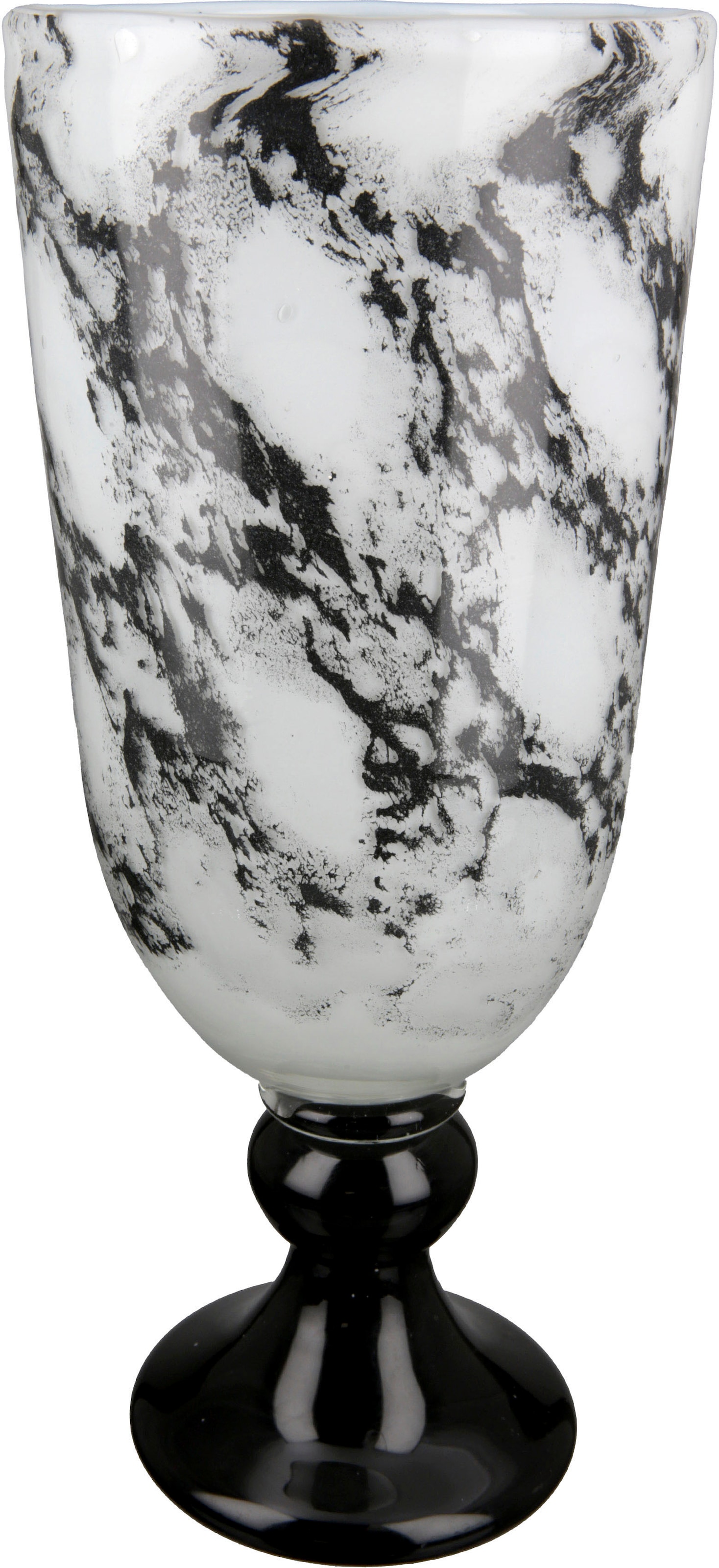 Tischvase »Pokal Vase Trophy, mit Marmorfinish«, (1 St.), dekorative Vase aus Glas,...