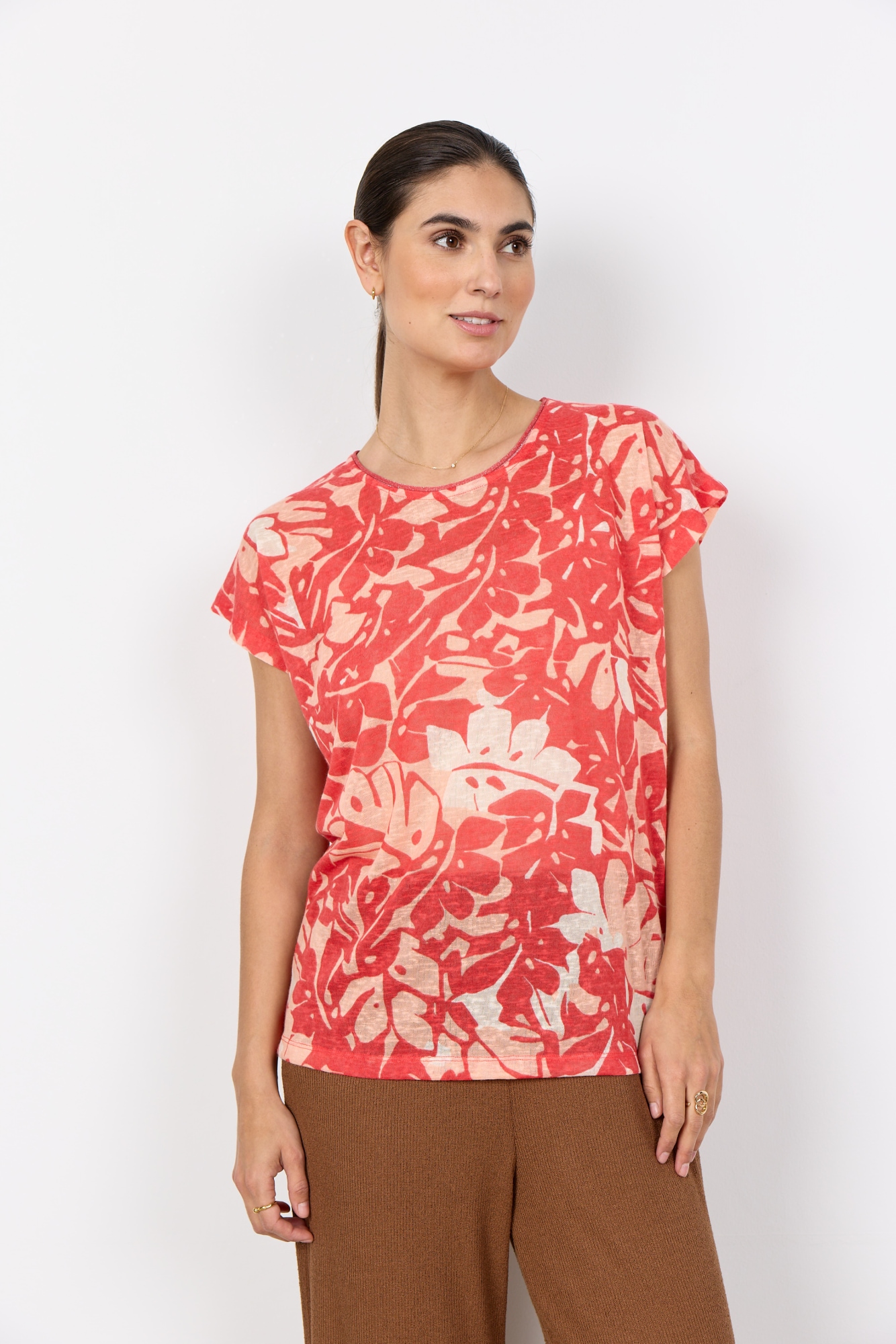 soyaconcept Kurzarmshirt »SC-ARETHA 46« Kunstfaser