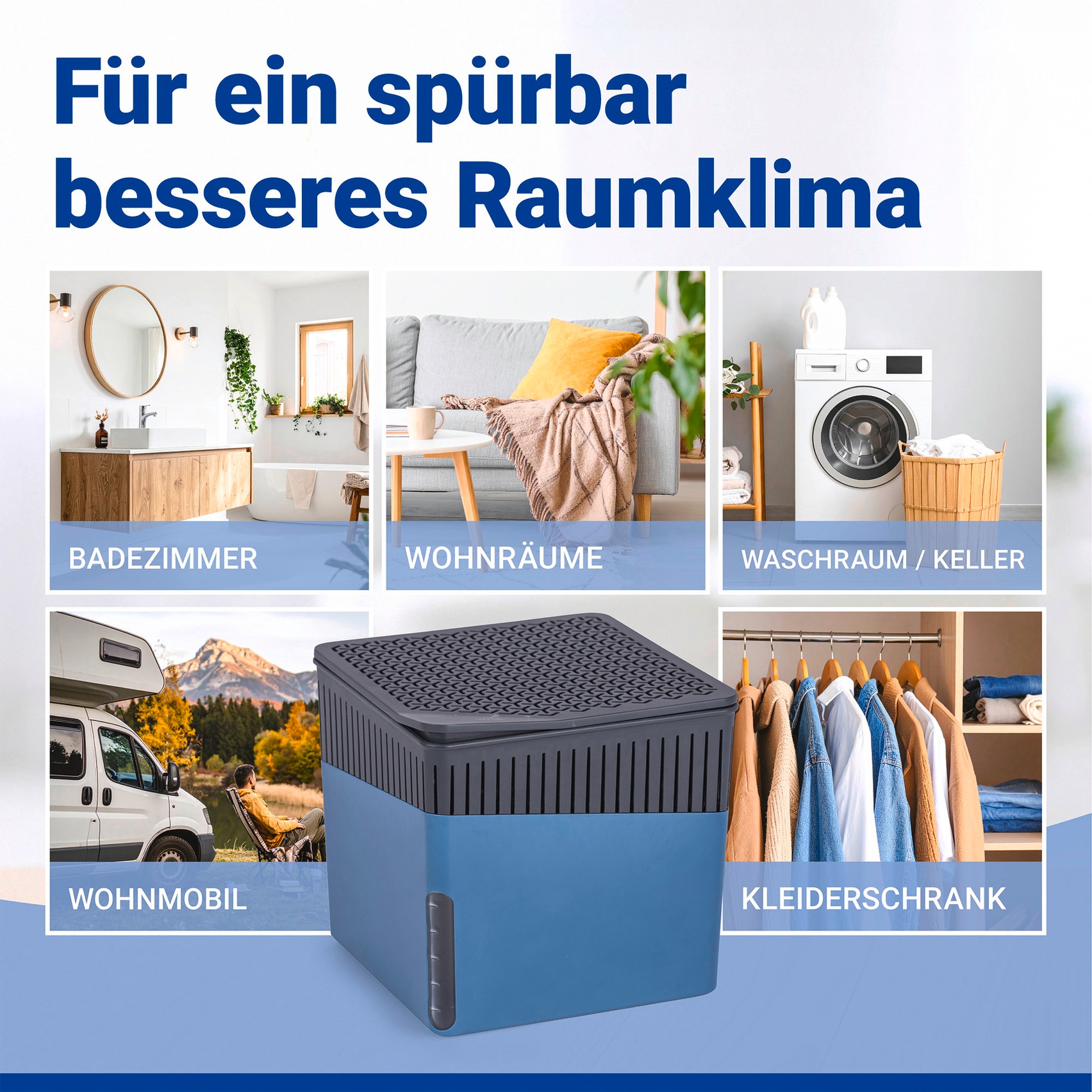 WENKO Luftentfeuchter »Cube« für 80 m³ Räume 1000 g
