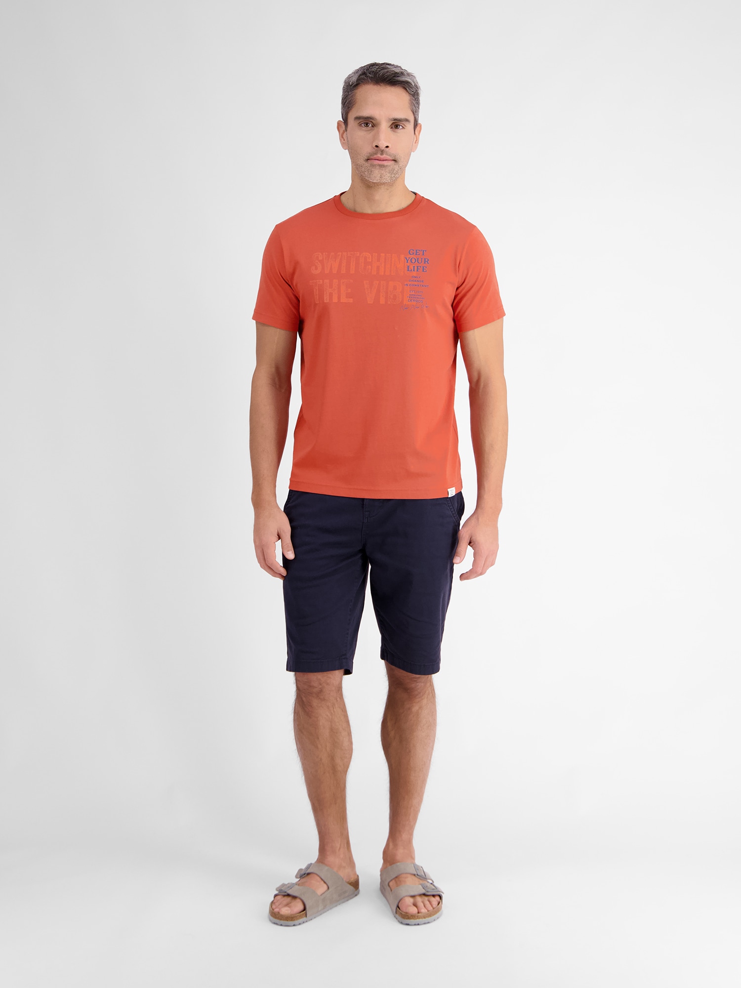LERROS T-Shirt »LERROS Herren T-Shirt mit Brust-Print«