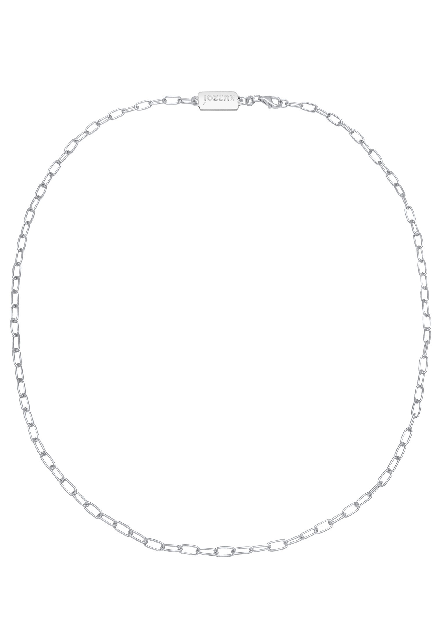 Kuzzoi Silberkette »Halskette Herren Gliederkette Oval Basic Fein 925 Silber«