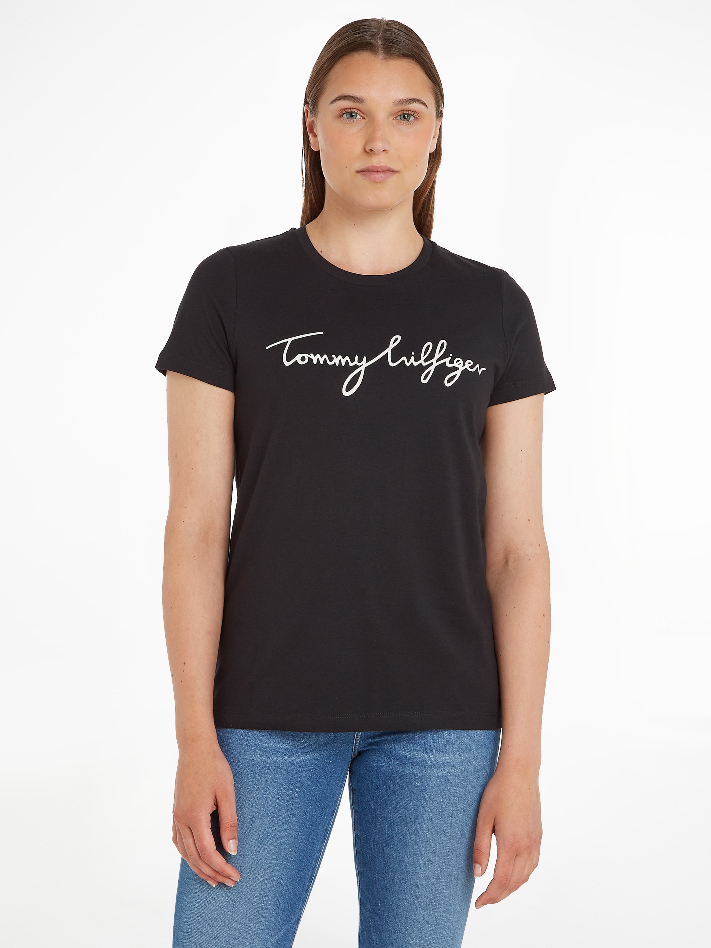 T-Shirt »HERITAGE CREW NECK GRAPHIC TEE«, mit Tommy Hilfiger Script Logo-Schriftzug &...