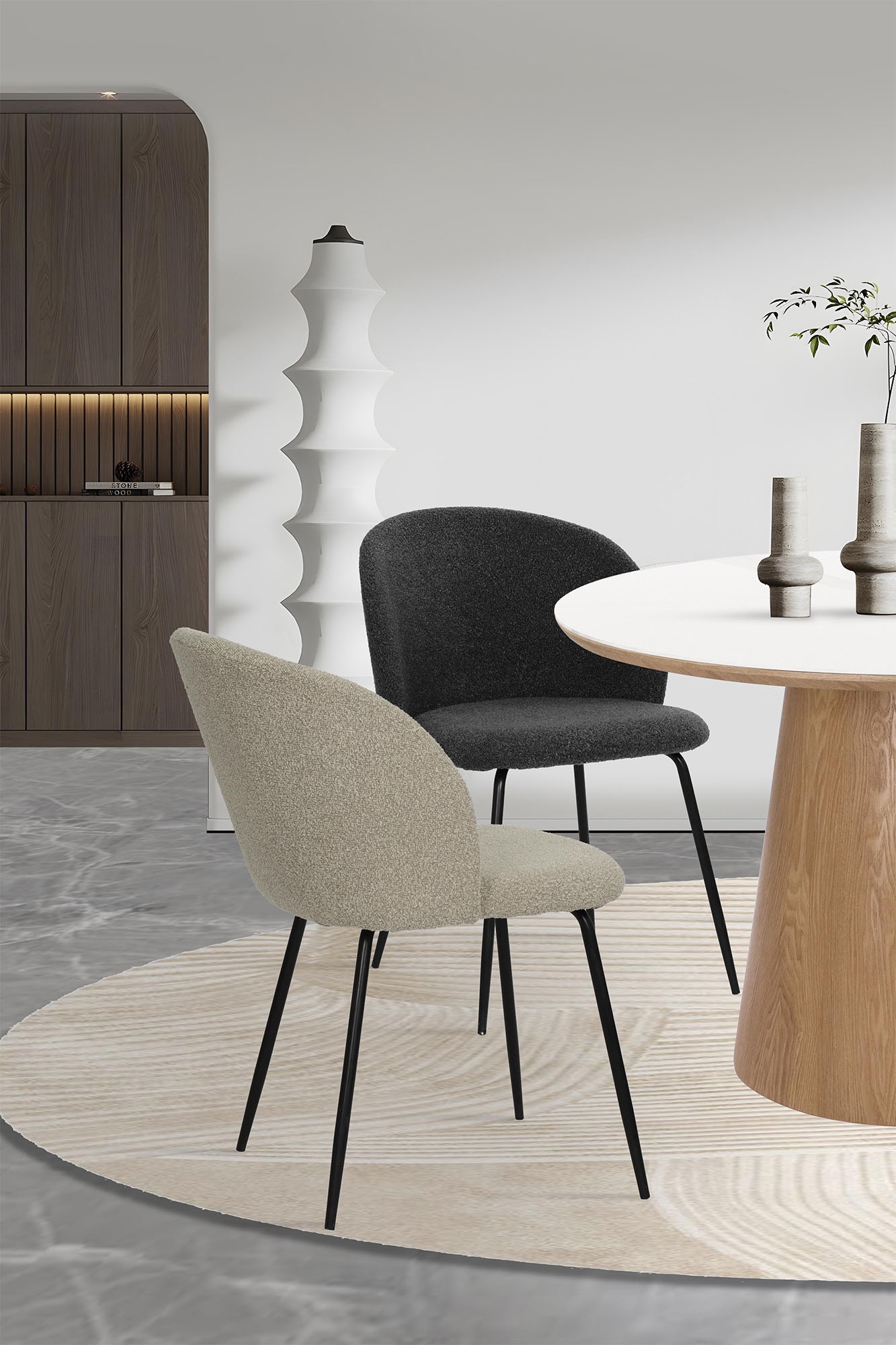 SIT 4-Fußstuhl, (Set), 2 St., Strukturstoff, Oeko-Tex zertifiziert