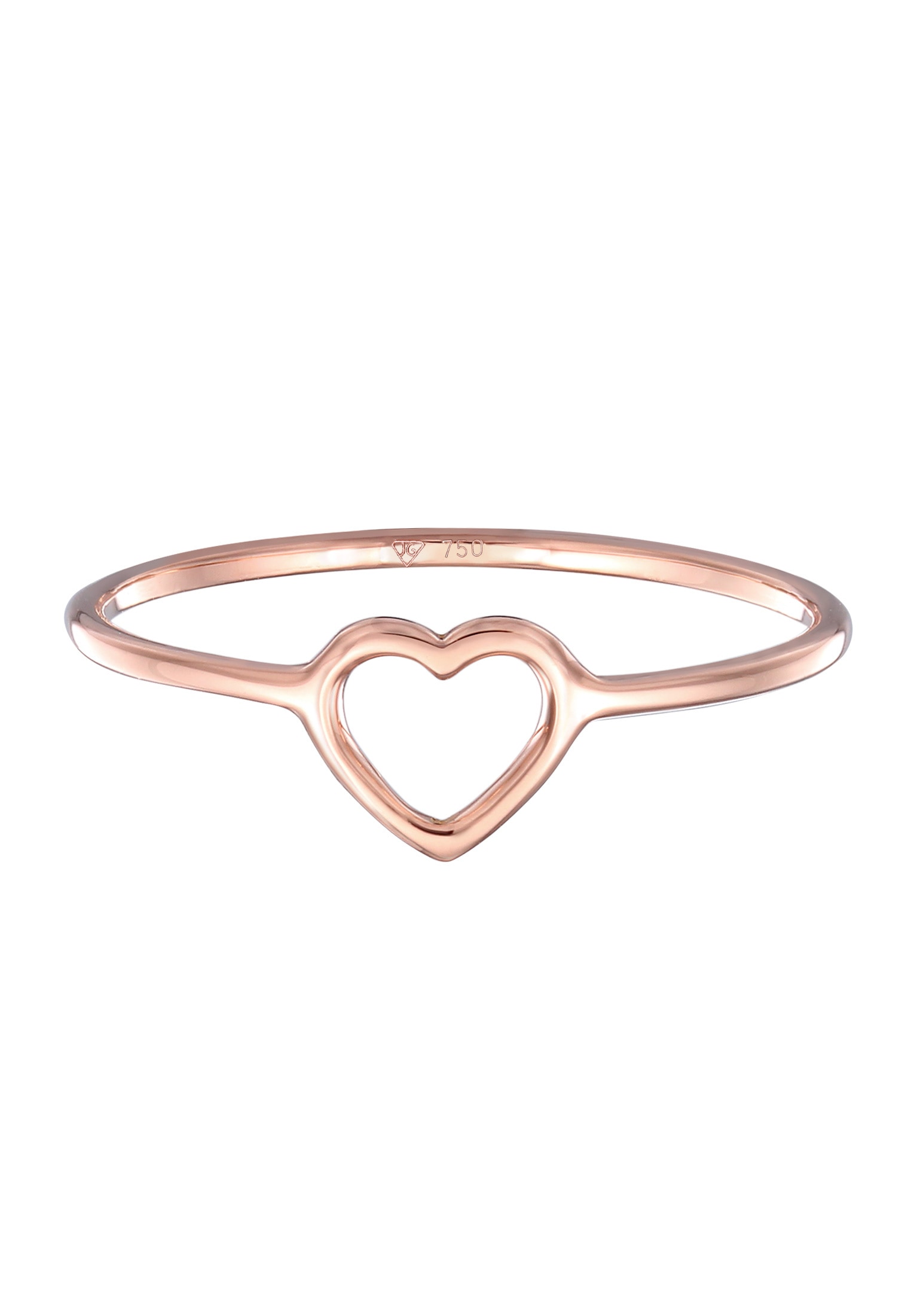 Elli Premium Silberring »Ring Herz 750 Rosegold«