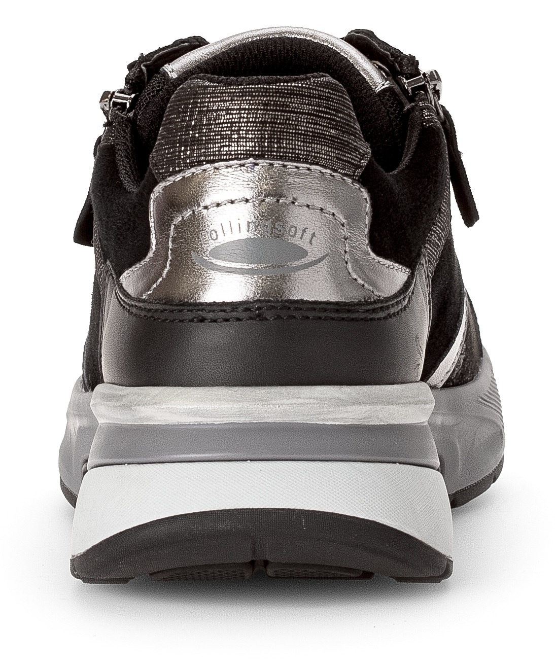 Gabor Rollingsoft Keilsneaker, Keilabsatz, Freizeitschuh, Halbschuh, Schnürschuh, Kontrastbesätze