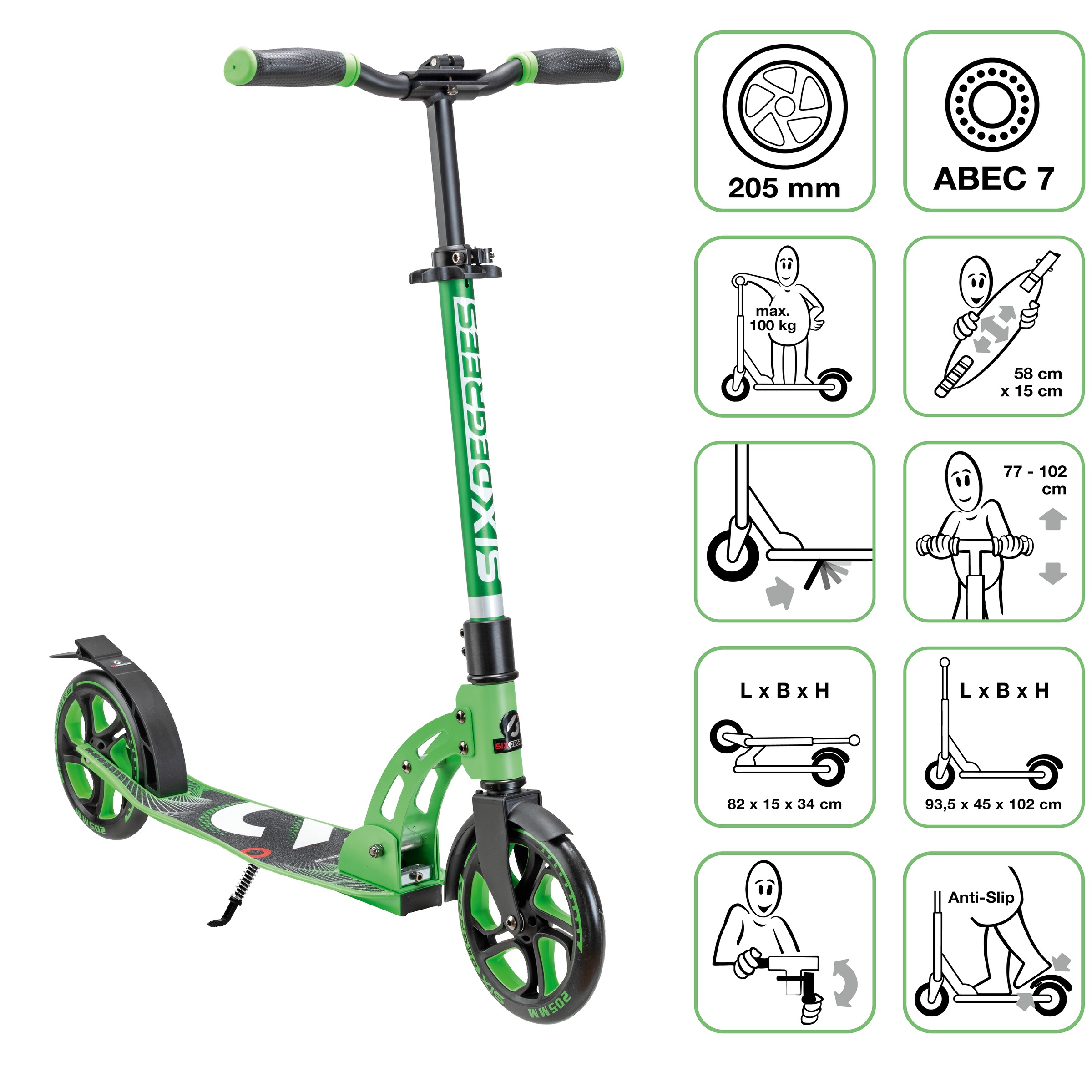 Six Degrees Scooter »Aluminium Scooter 205 mm«