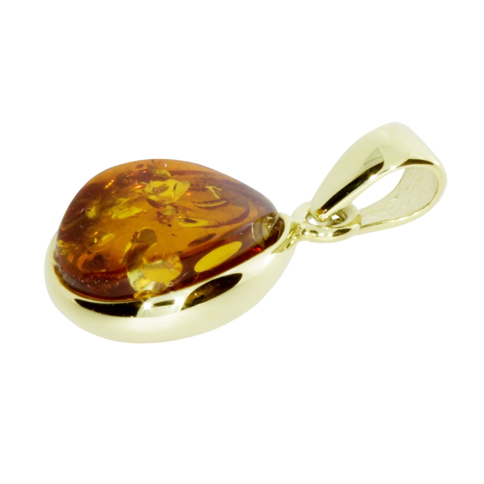 OSTSEE-SCHMUCK Kettenanhänger »- Classic 12 x 9 mm - Gold 333/000 - Bernstein«