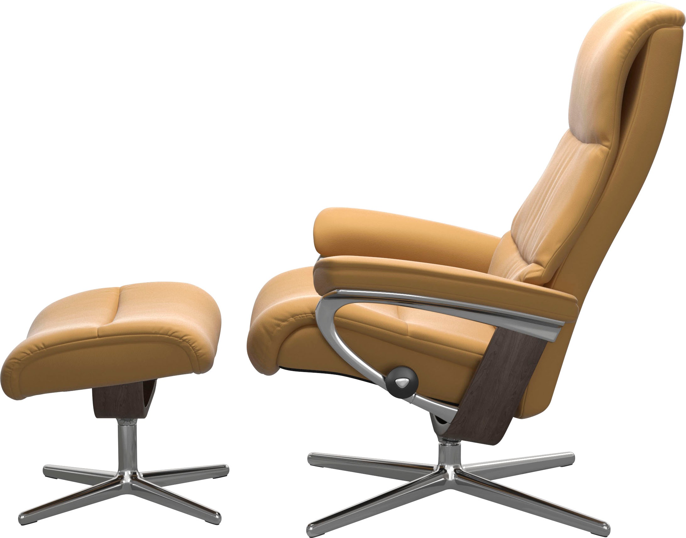 Stressless® Fußhocker »View«, mit Cross Base, Größe S, M & L, Holzakzent Wenge