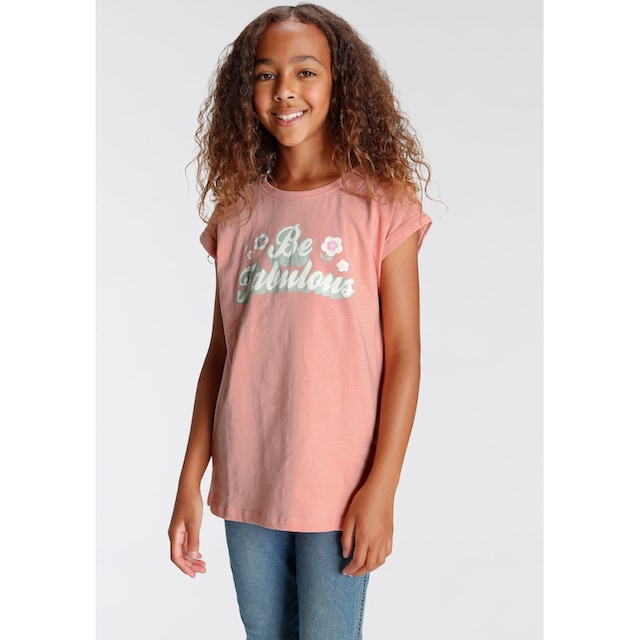 KIDSWORLD T-Shirt »Be fabulous«, in weiter legerer Form kaufen bei OTTO