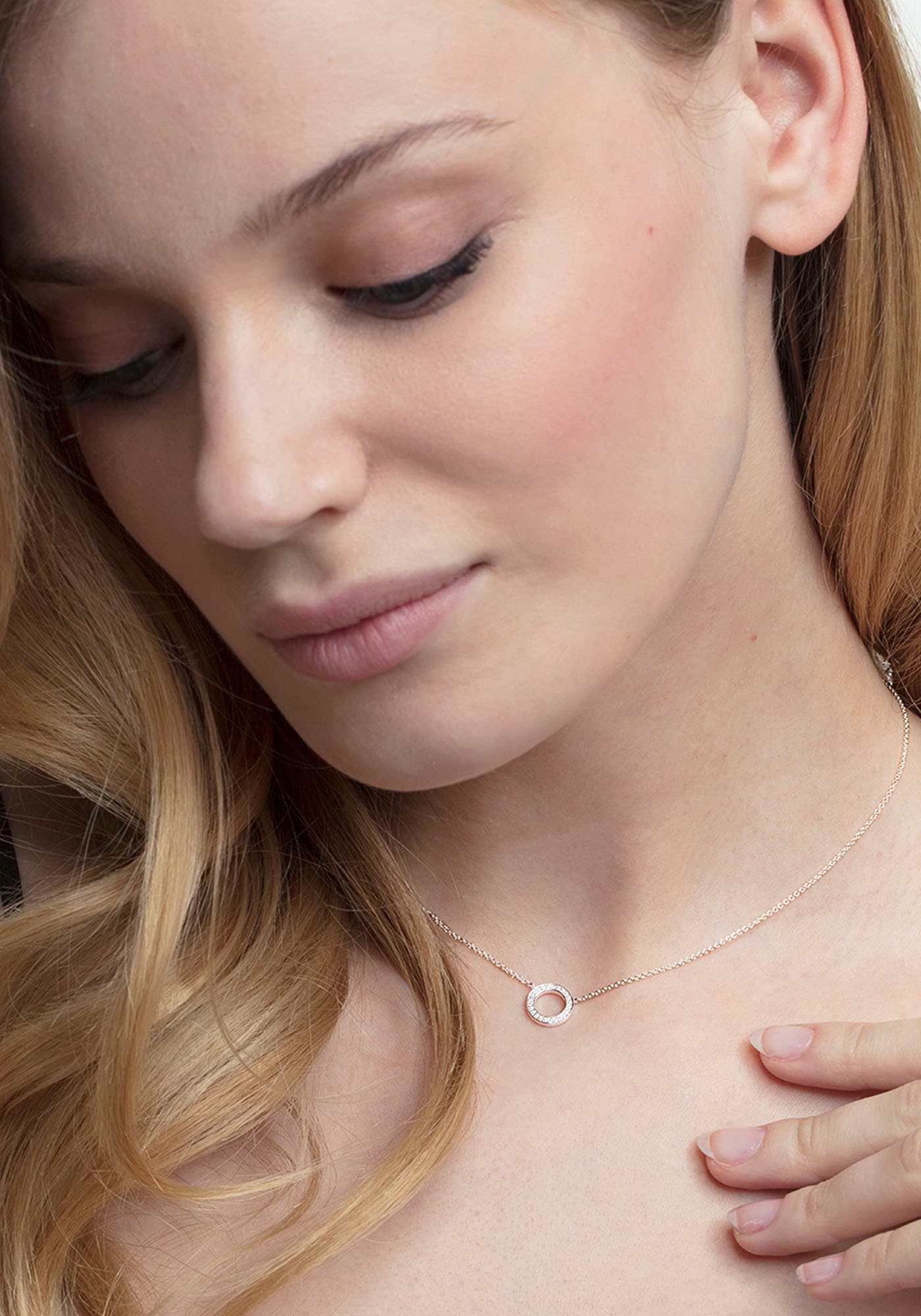 THOMAS SABO Kette mit Anhänger »Kreis Klein, KE1650-051-14-L45V«, mit Zirkonia (synth.)