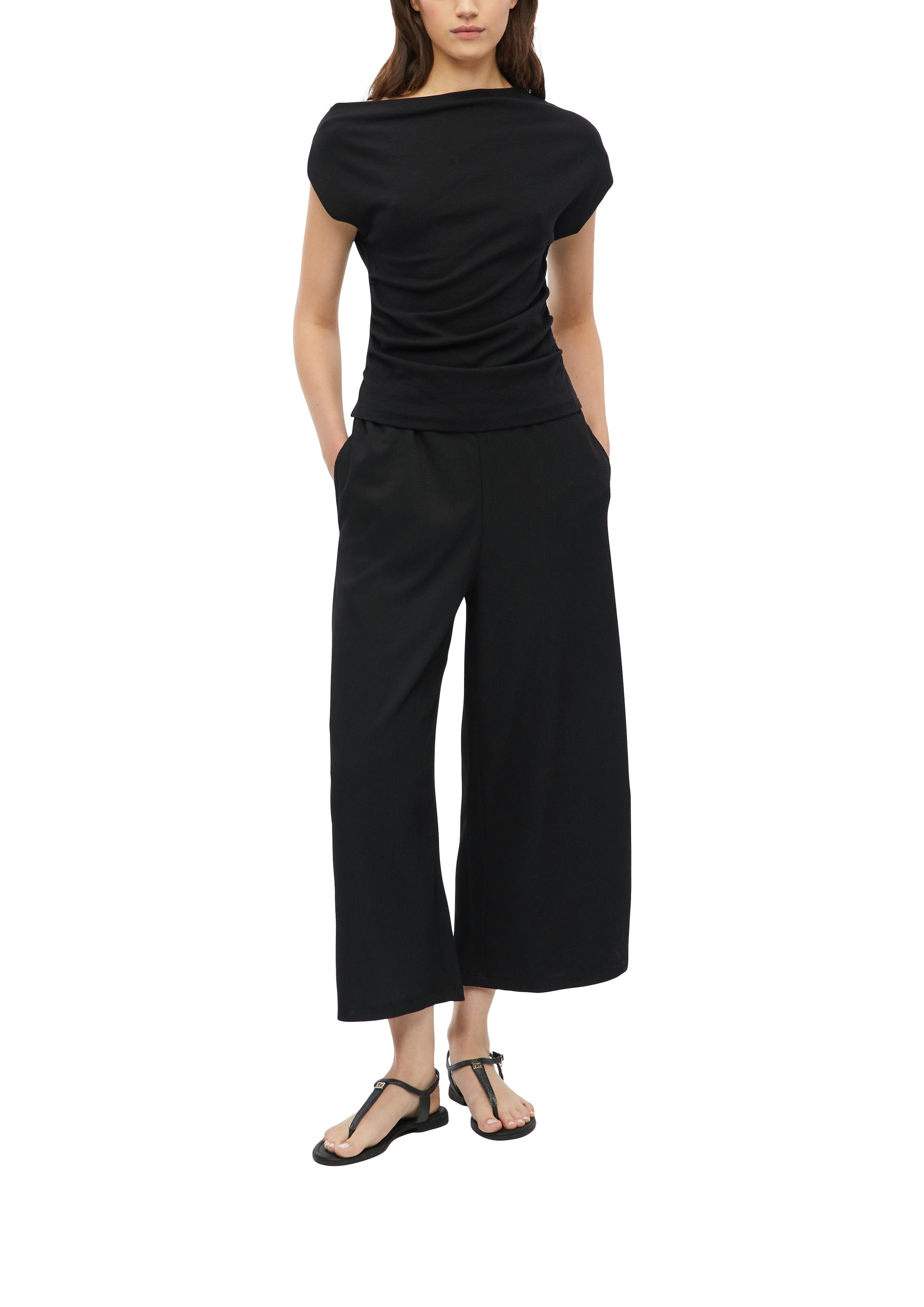 s.Oliver Stoffhose  7/8- Aommerhose mit weitem Bein