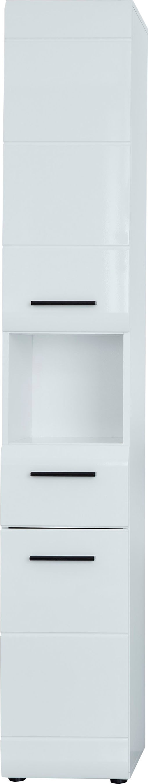 trendteam Badmöbel-Set »Skin«, (Set, 5 St.), Spiegelschrank mit  LED-Beleuchtung, in Hochglanz- oder Holzoptik im OTTO Online Shop | Hochschränke