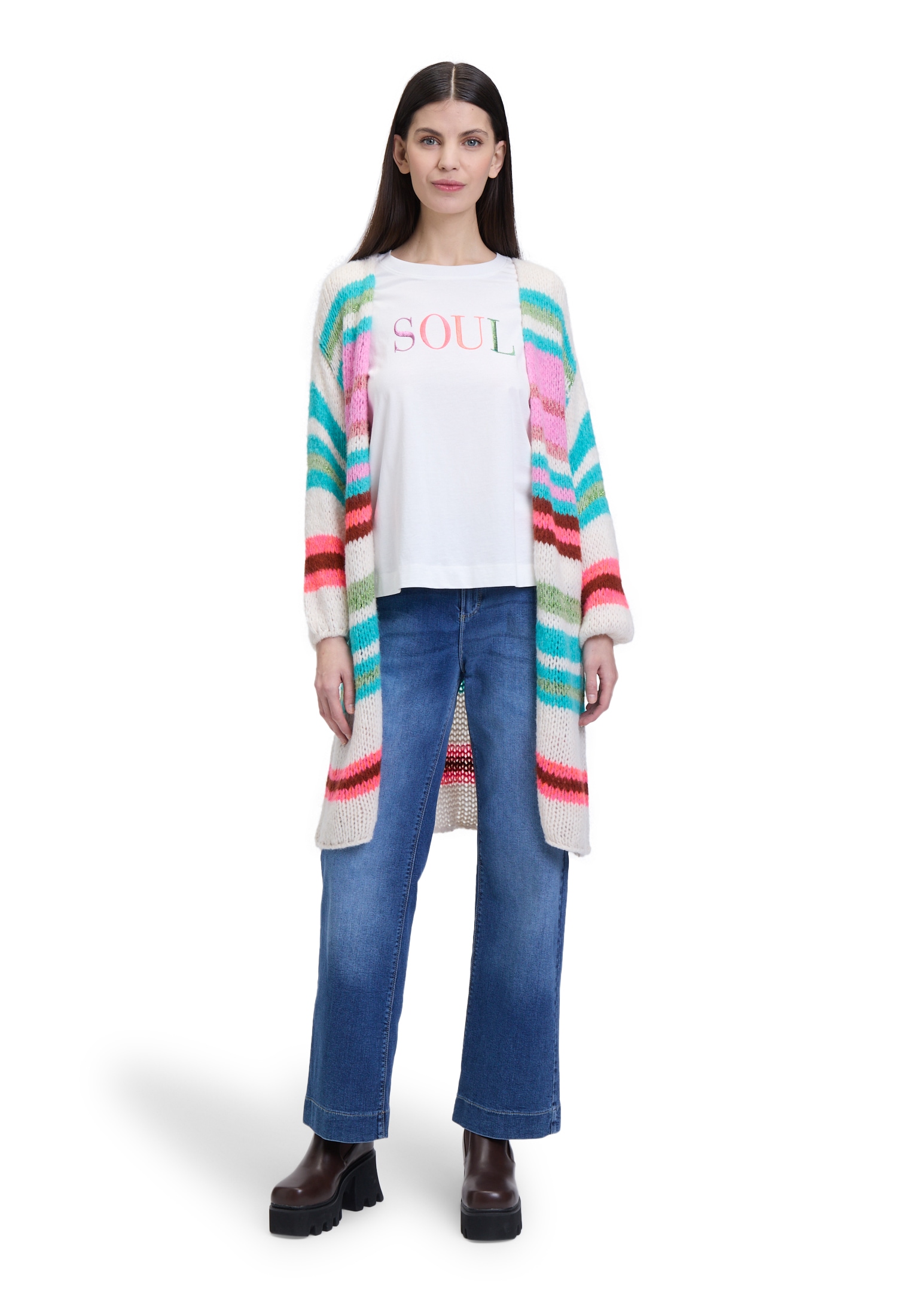 Cartoon Cardigan »Strick-Cardigan mit Blockstreifen«