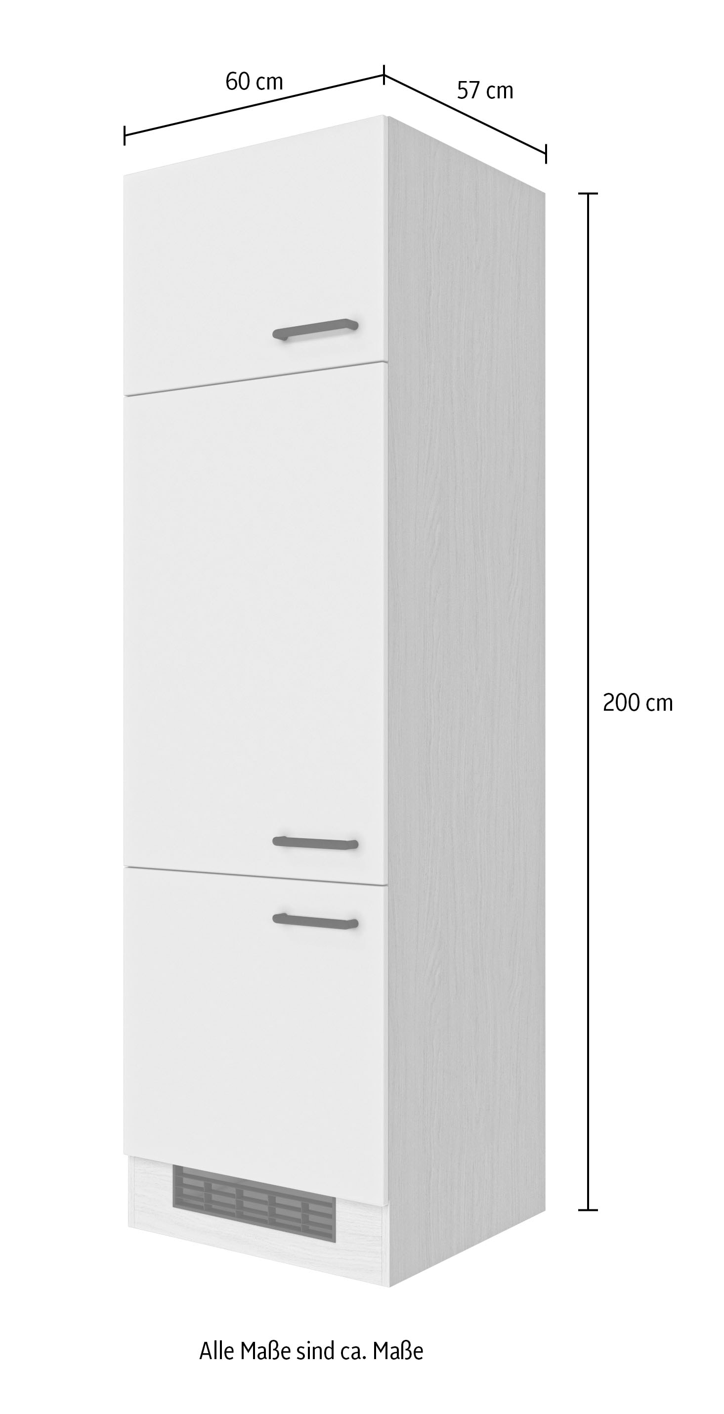 Flex-Well Kühlumbauschrank »Creso« 1 Stk. tlg. Breite 60 cm mit Einlegeboden und Metallgriffen