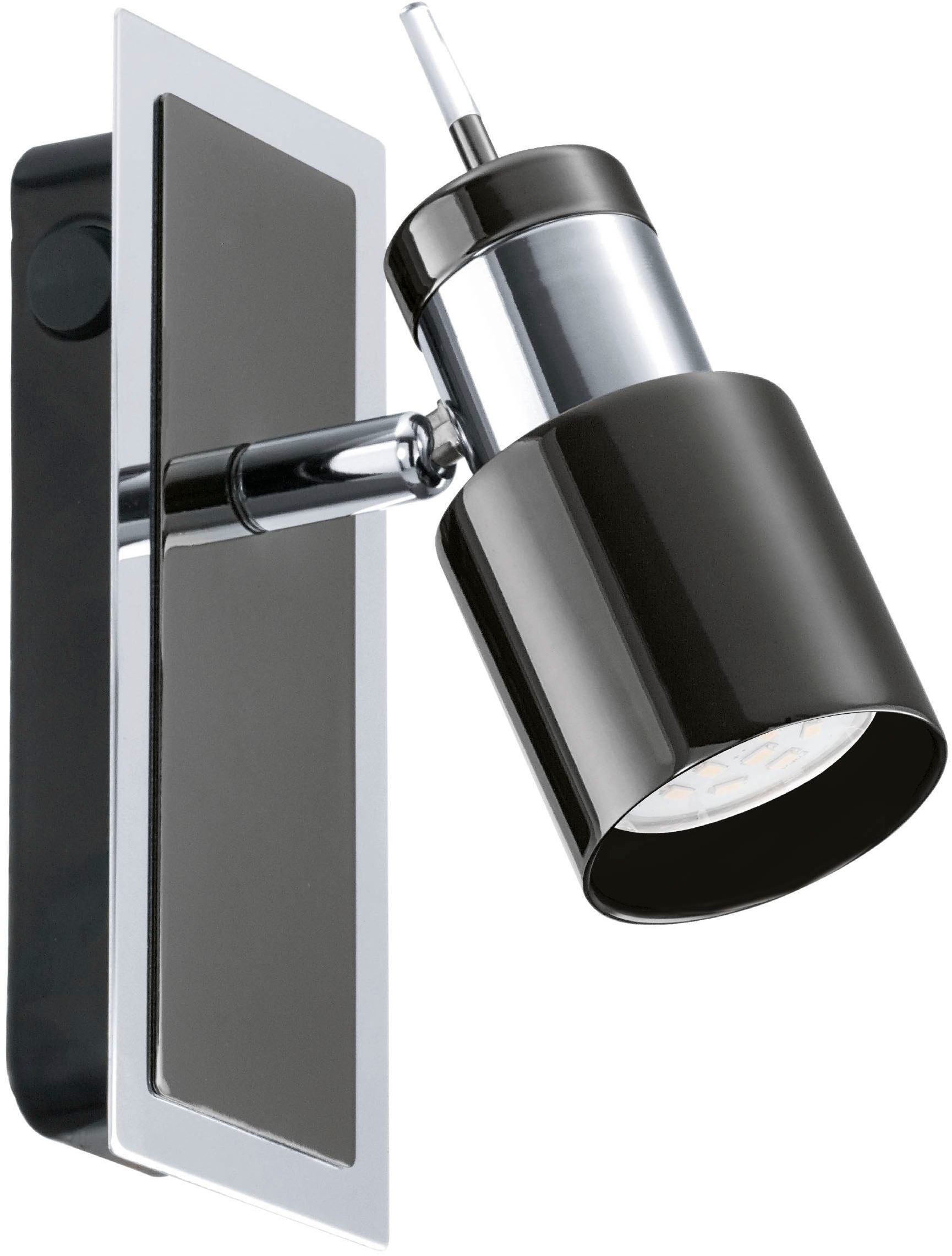 EGLO Deckenleuchte »Davida 1 Deckenlampe, Deckenspot aus Metall, Wohnzimmerlampe, GU10« GU10 1 Stk. Spot - L16,5 x B7 cm - nickel-nero - 1X4,6W inkl.