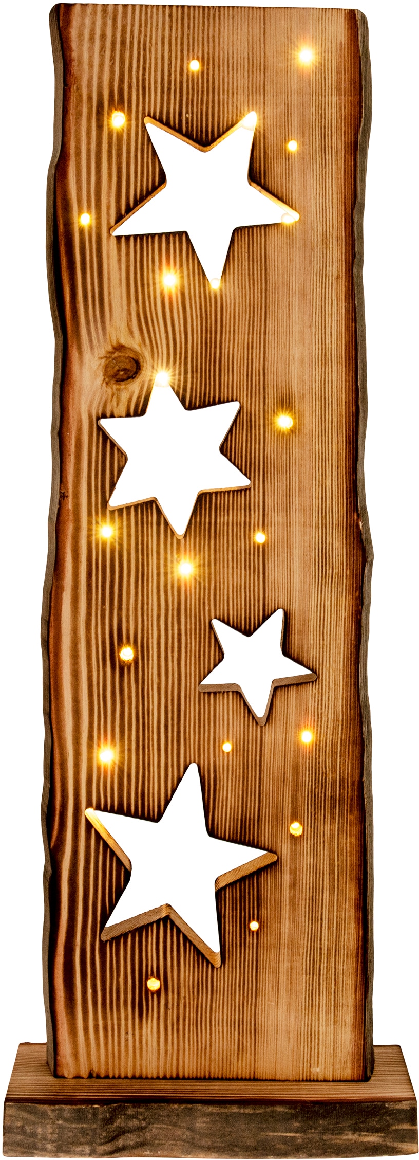 näve LED Gartenleuchte »LED-Holz-Weihnachtsleuchte Sternemotiv, Weihnachtsdeko  aussen«, incl. 23x LEDs 2800K,incl. Batteriefach mit Timerfunktion  (6on/18off) im OTTO Online Shop