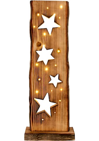 LED Gartenleuchte »LED-Holz-Weihnachtsleuchte Sternemotiv, Weihnachtsdeko aussen«