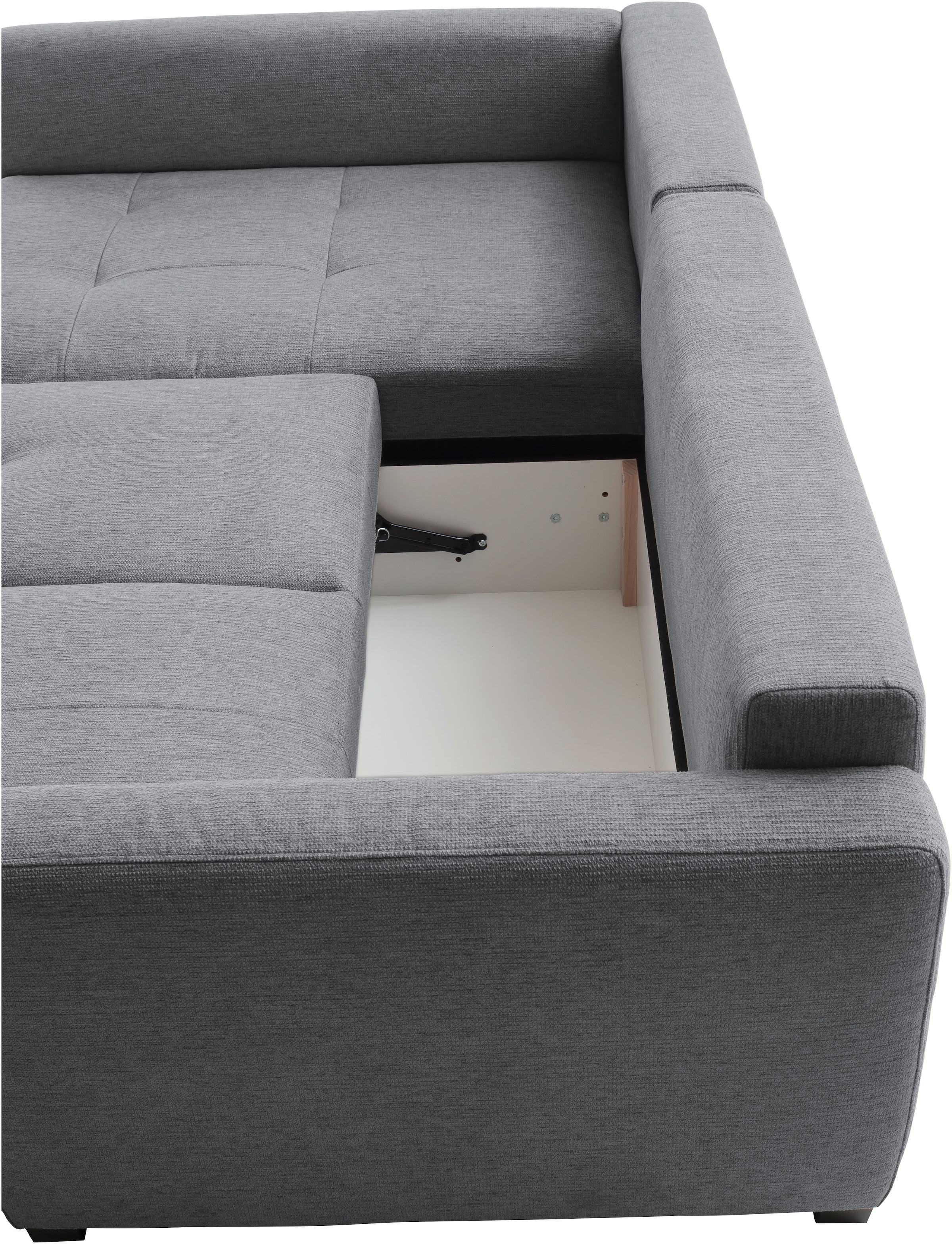 Mr. Couch Ecksofa »Pierre, L-Form mit BoxSpring« Mit Boxpring-Taschenfederkern