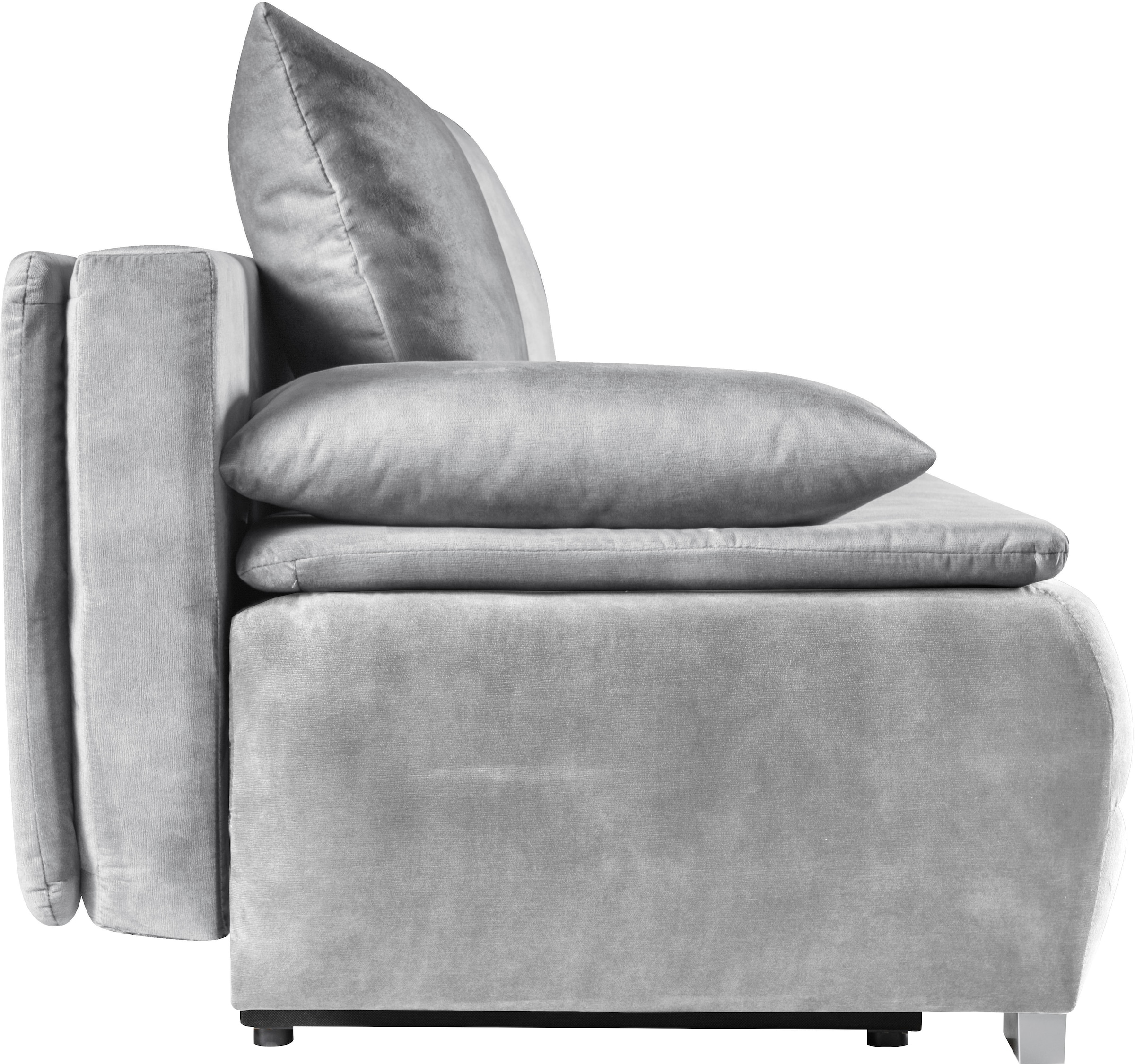 WERK2 Schlafsofa »Tekla LED, Bettcouch Breite 206cm, Liegefläche 200/140cm,«, 2-Sitzer Schlafcouch mit Bettkasten & stylischer RGB-LED-Beleuchtung