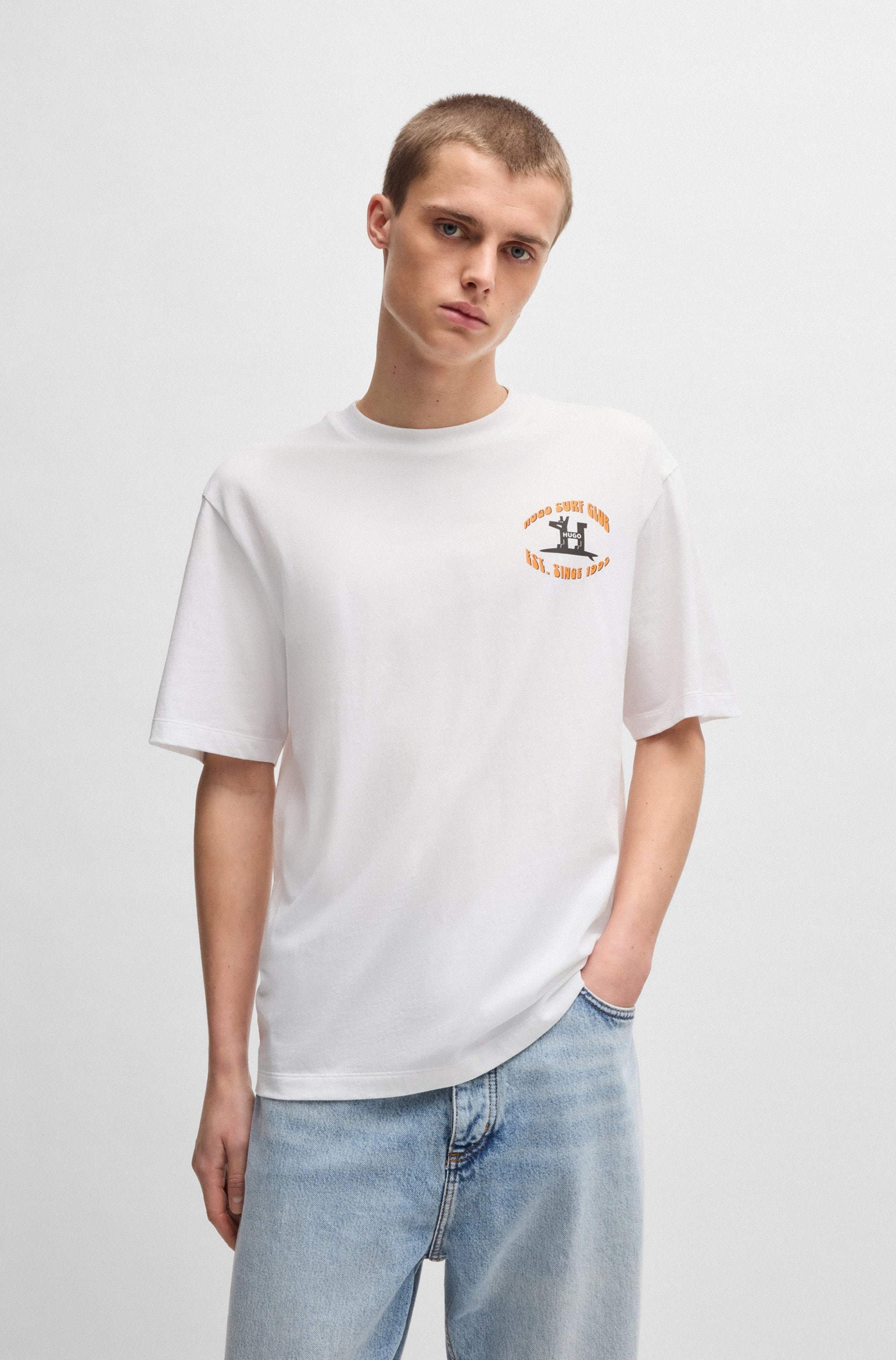HUGO Blue T-Shirt »Nodiwop«, mit großem Rückendruck