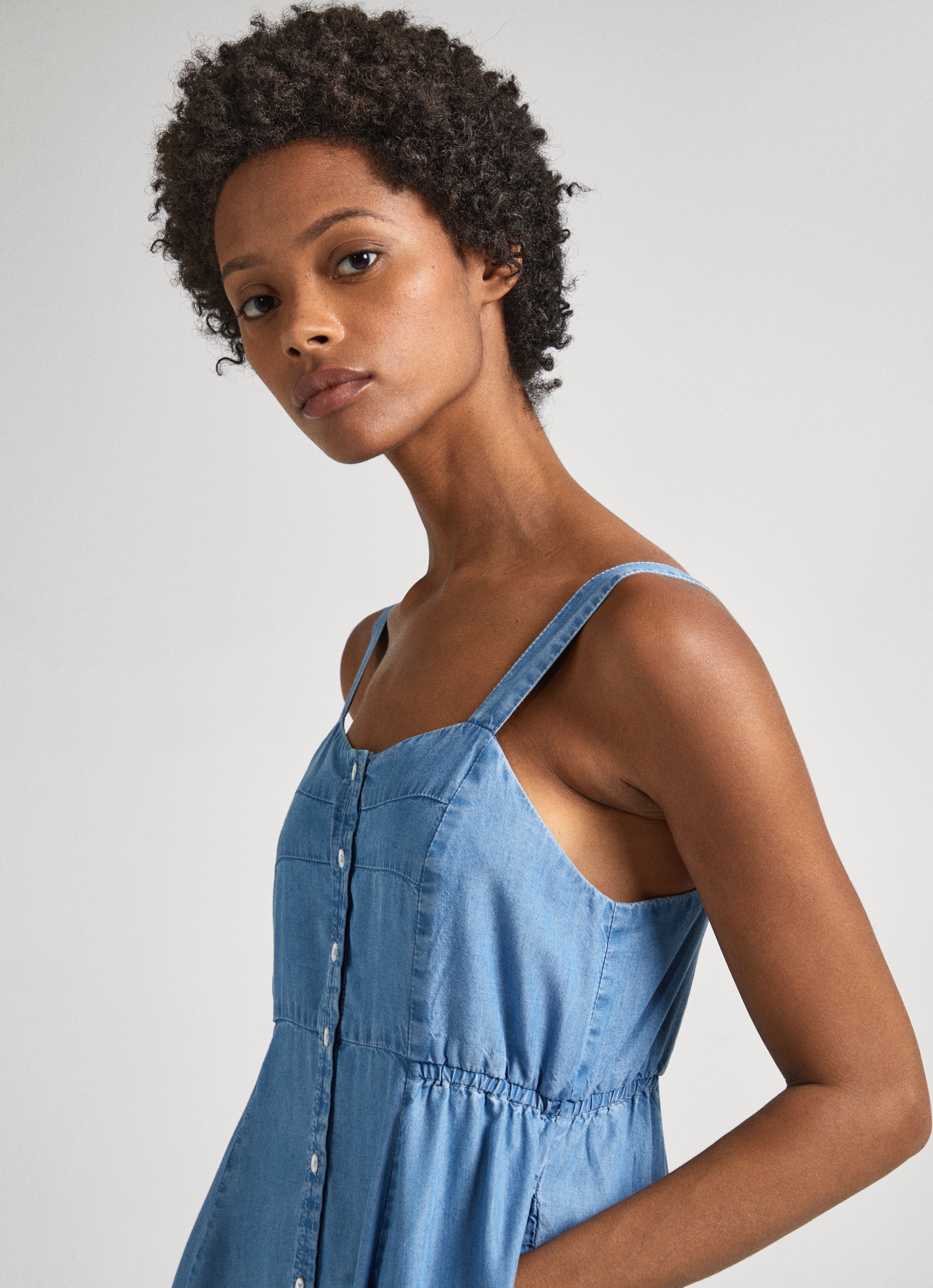 Pepe Jeans Sommerkleid »EDITH«, in Jeansoptik, aus sommerlicher Qualität