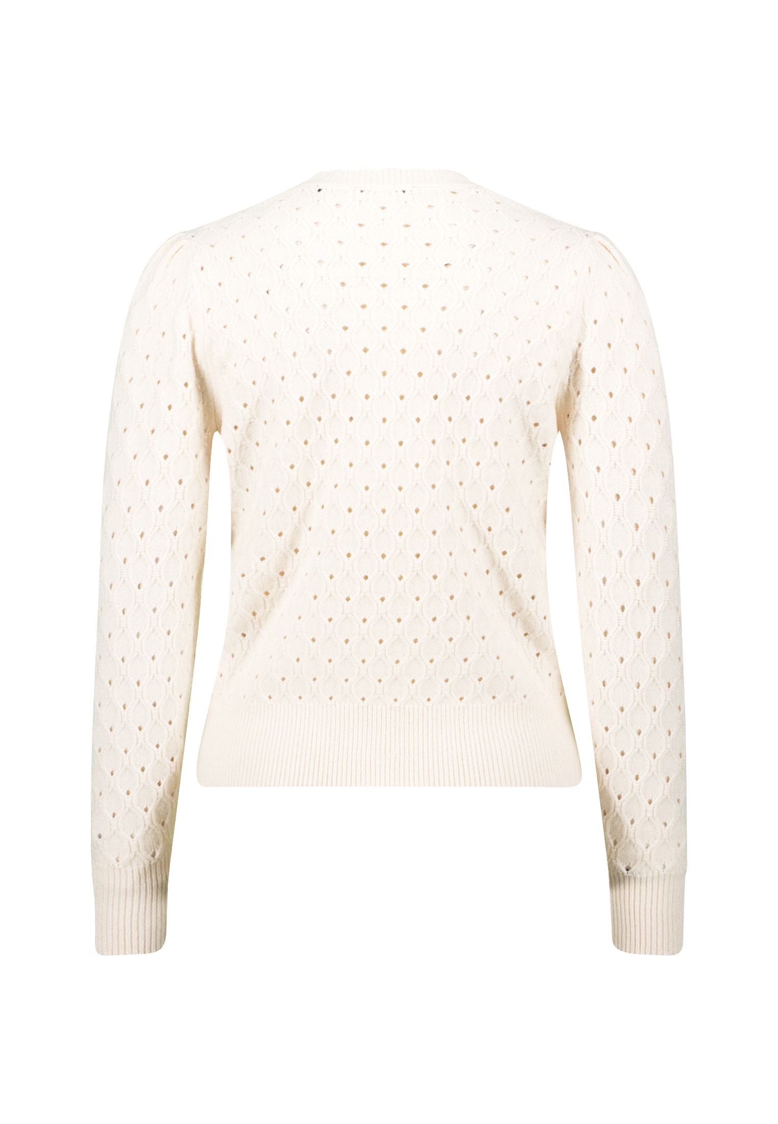 Zero Rundhalspullover »Pullover mit Lochstrickmuster«