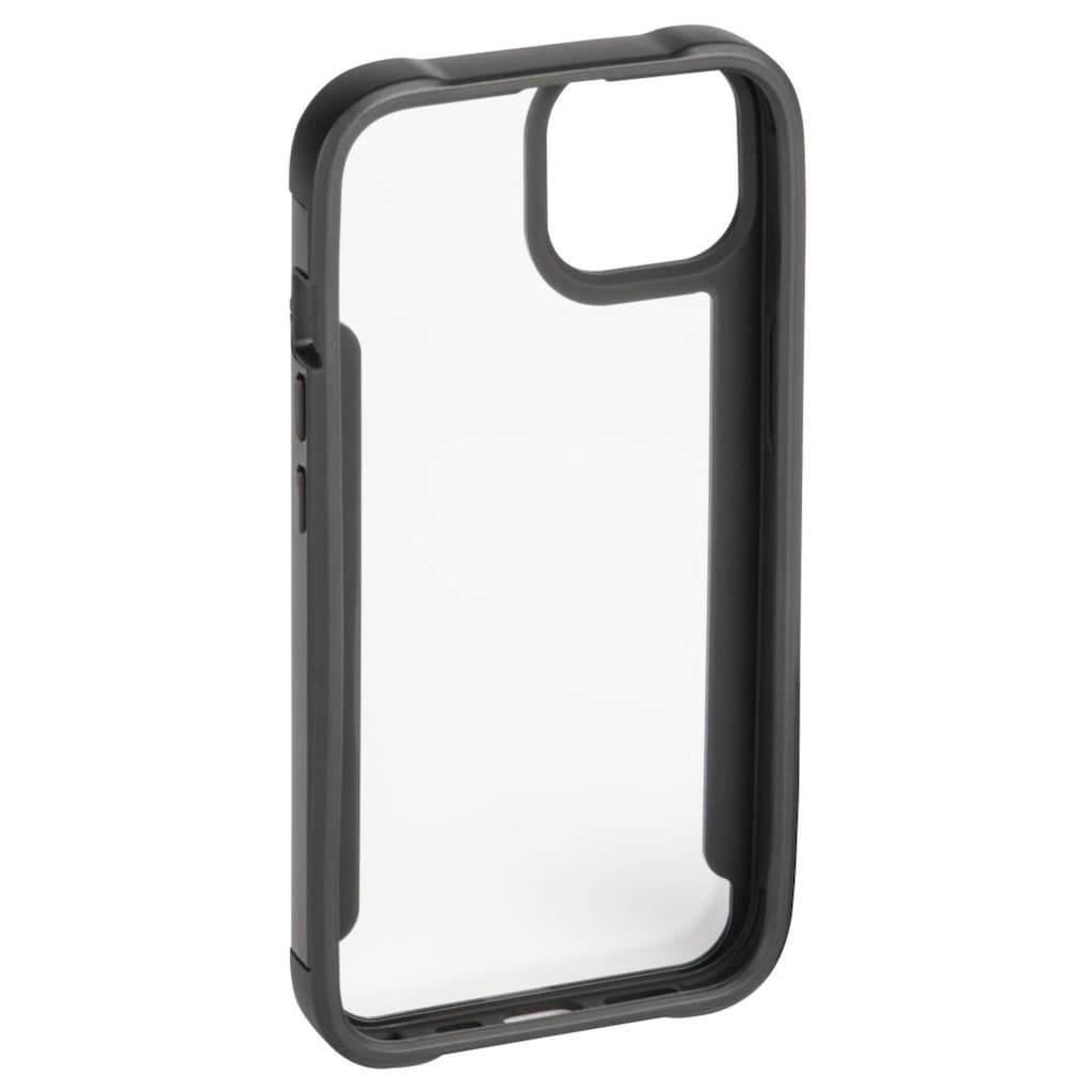 Hama Smartphone-Hülle »Cover "Metallic Frame" für Apple iPhone 14 Plus, Transparent, Schwarz«, iPhone 14 Plus