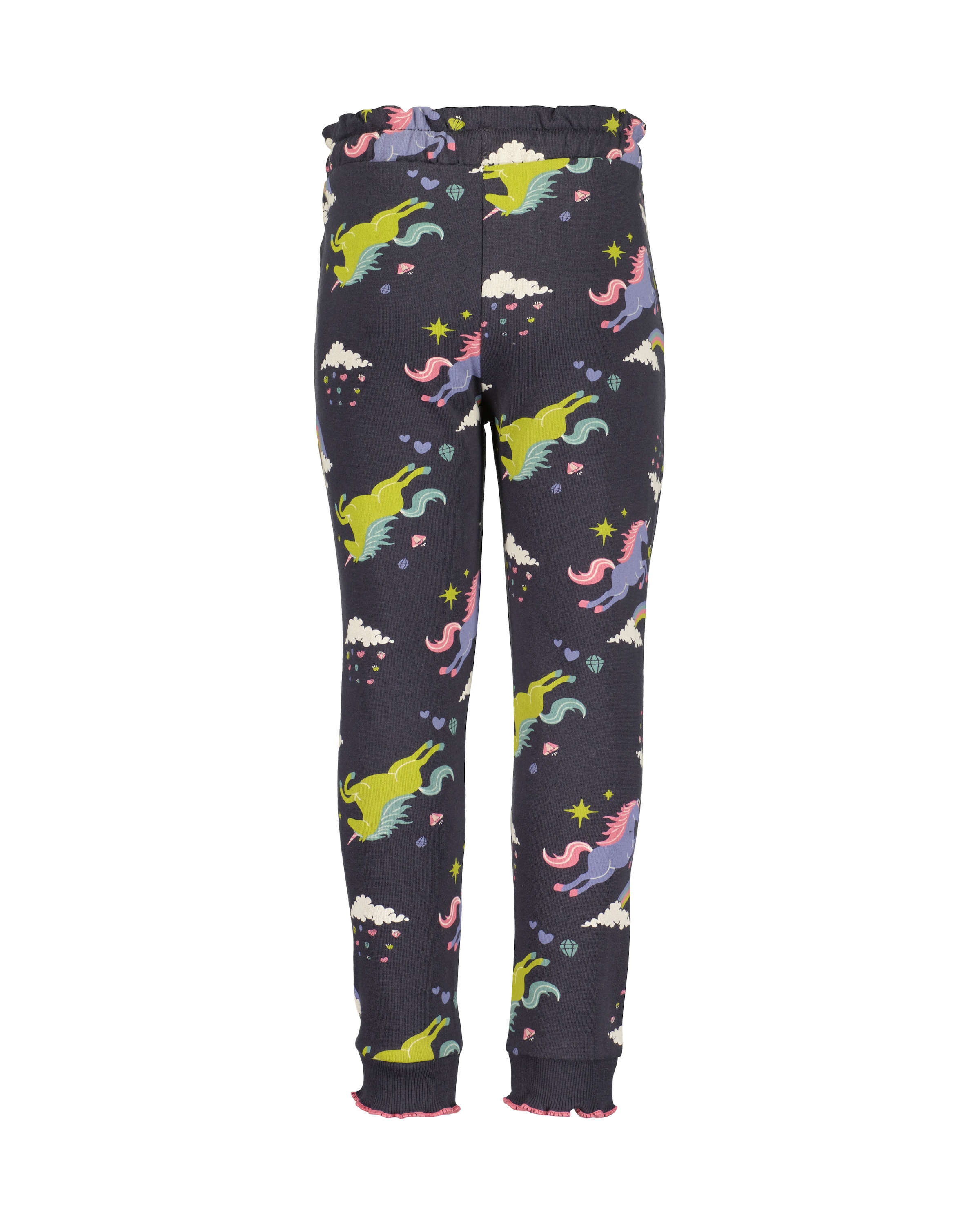 Blue Seven Mädchen Sweathose mit gewelltem Saum am Beinbündchen in grau, Größe 128