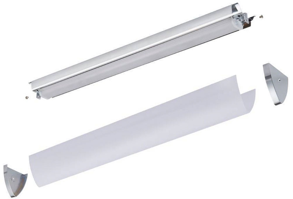 EGLO LED Wandleuchte »GITA 2 Wandlampe, Chrom, weiß, IP44, Spiegelleuchte, Badezimmerlampe«, 1 flammig, Leuchtmittel LED-Board | LED fest integriert, Feuchtraumleuchte, Badezimmer, elegant, minimalitisch, 60x7,5x7,5cm
