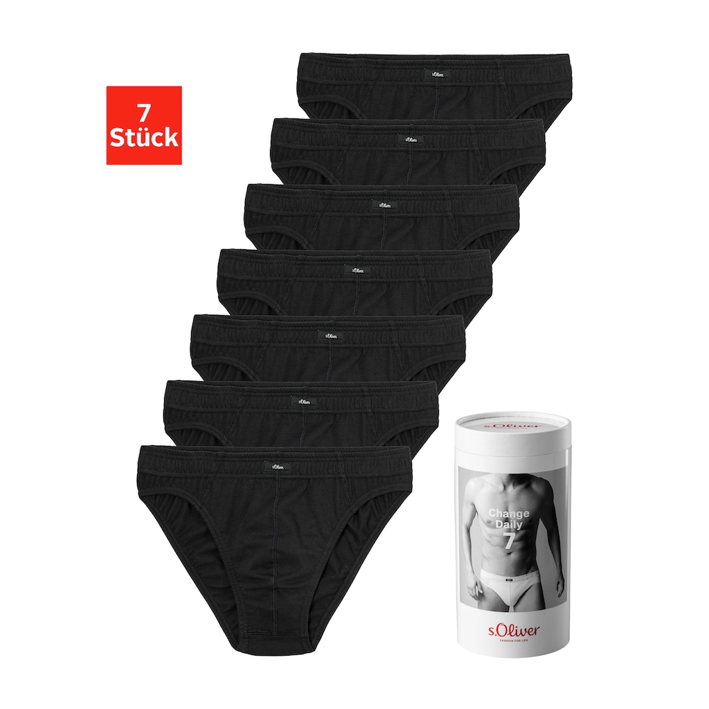 s.Oliver Slip »Herren Unterhose«, (Packung, 7 St.), Wochenration in einer Dose